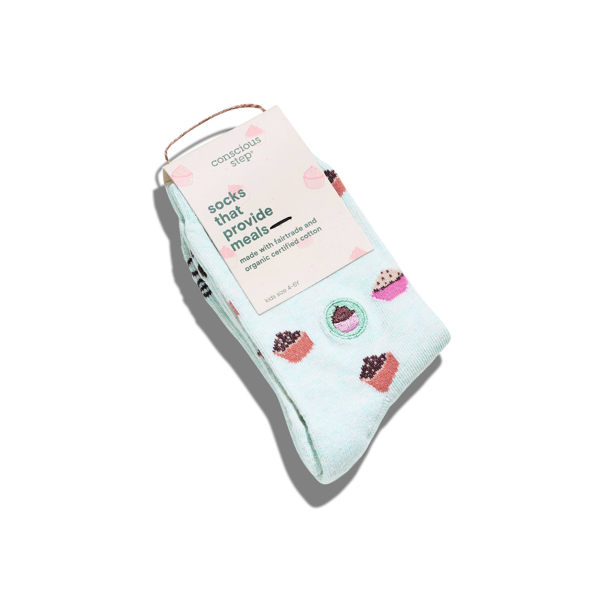 Conscious Step: Kids Socks that Provide Meals (Blue Cupcakes)