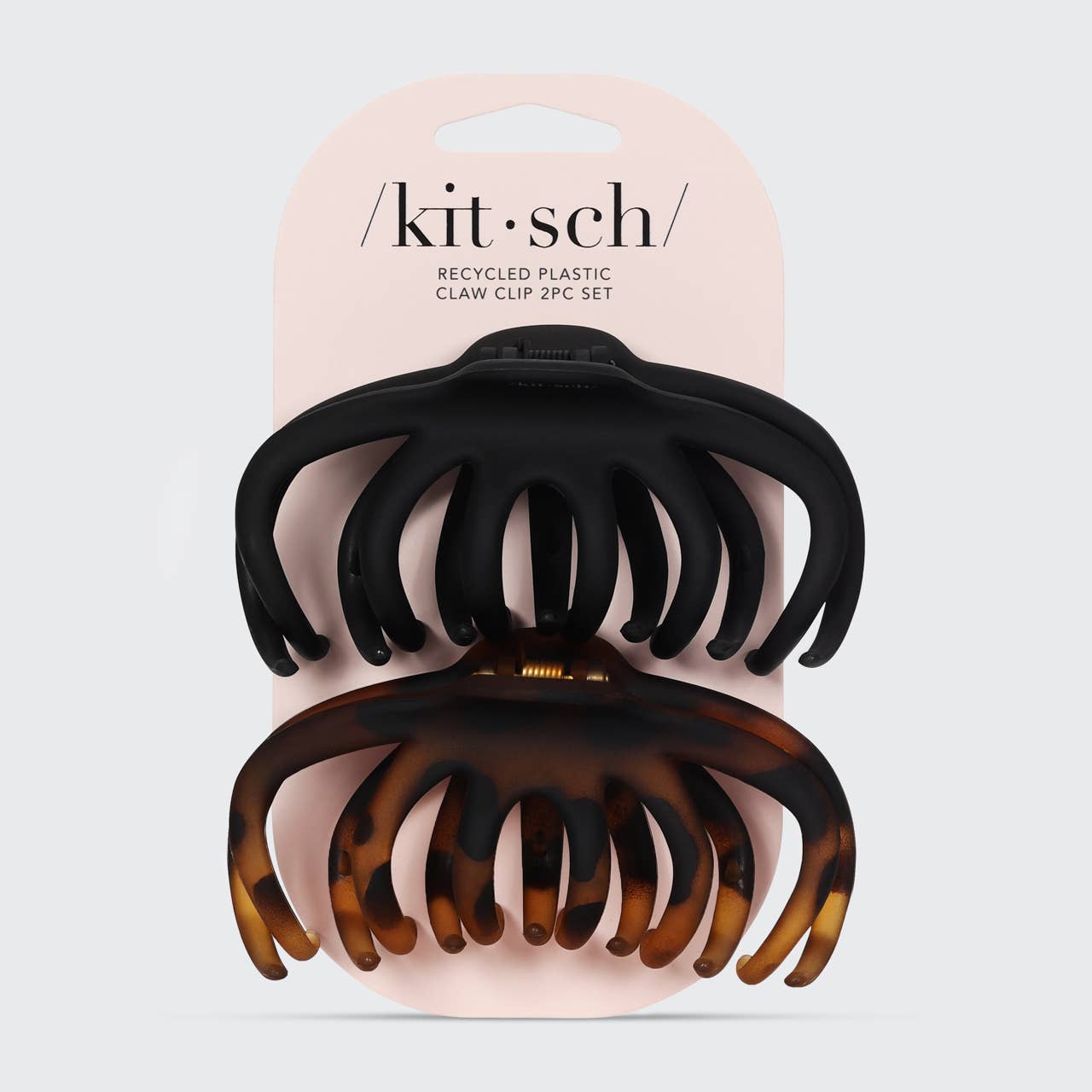 KITSCH: Recycled Plastic Octopus Claw Clips 2pc - Black & Tort