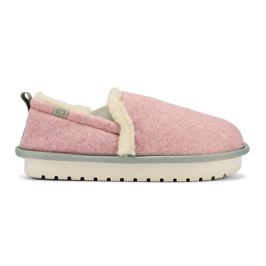 Cobian: Women's Carmel Moccasin - Pink Warm and Fuzzy Slipper