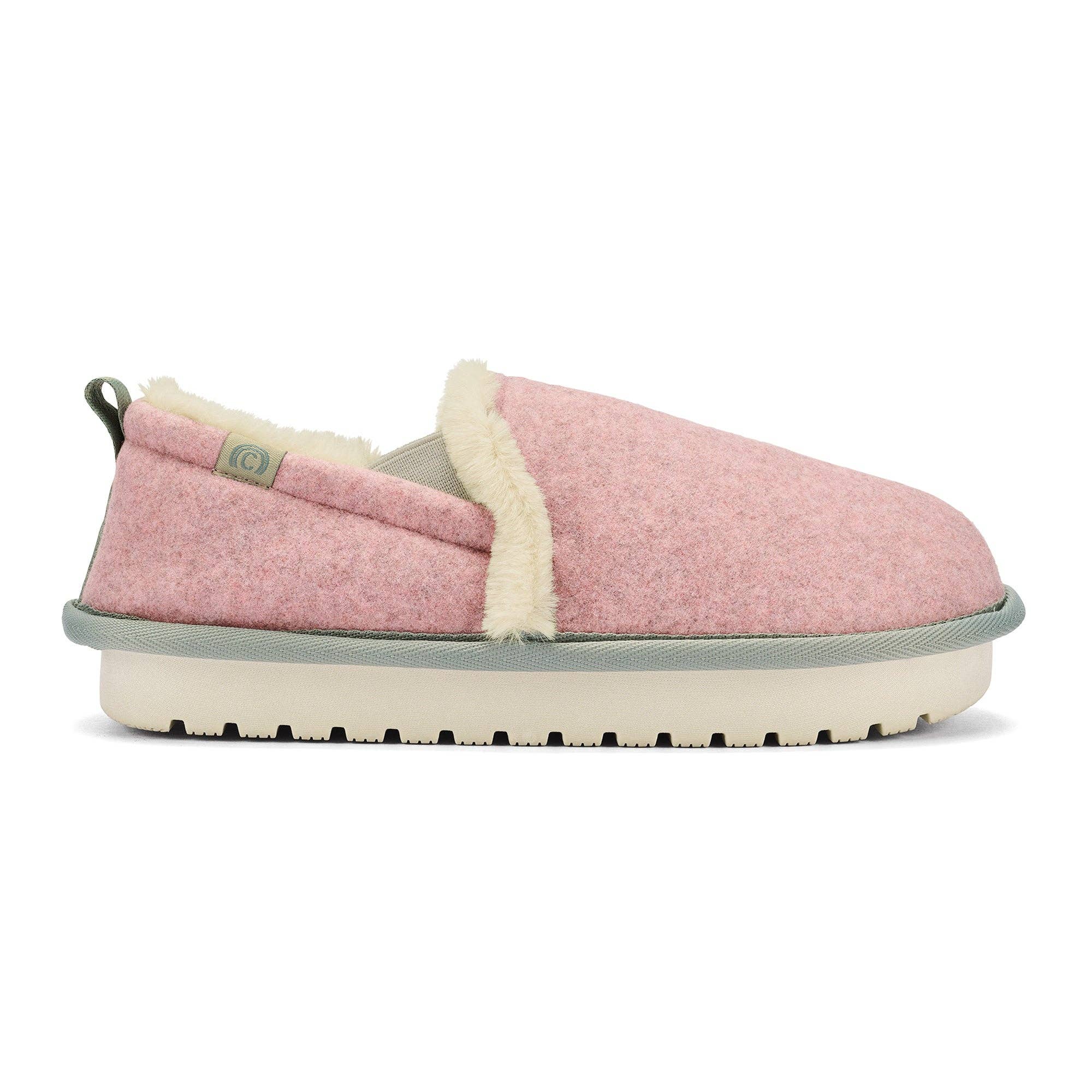 Cobian: Women's Carmel Moccasin - Pink Warm and Fuzzy Slipper