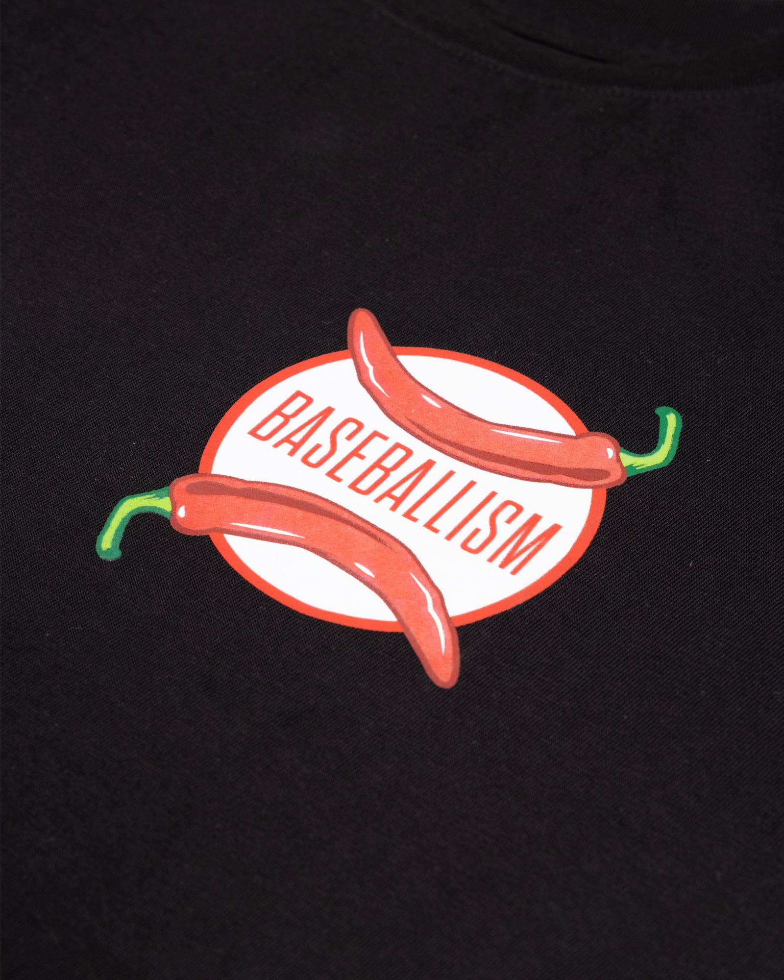 Baseballism: High Heat Hot Sauce Glow in the Dark T-Shirt (Black) - Youth