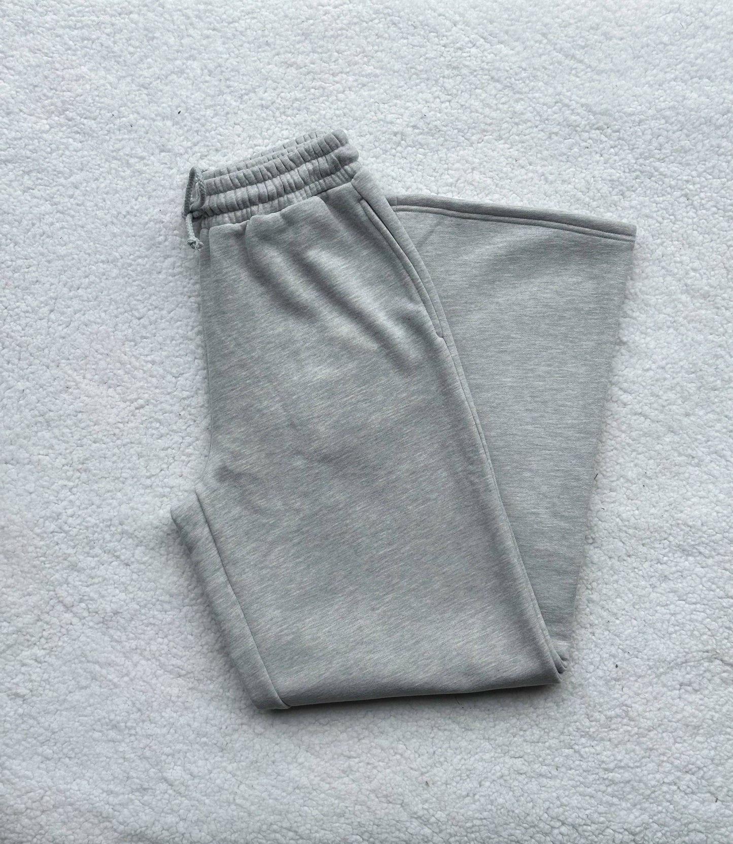 Sunkissed Coconut: Afternoon Grey Basic Blank Flare Sweatpants