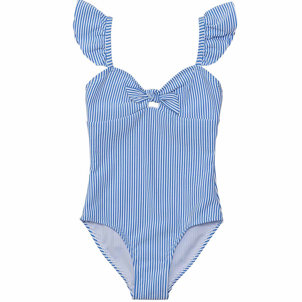Snapper Rock Swimwear Girl's Frill Swimsuit (Parisian Summer)
