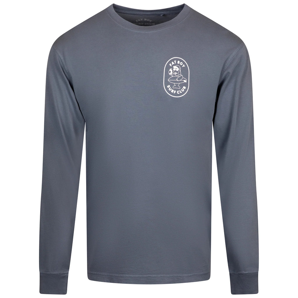 Fat Boy Surf Club: Hose Water Long Sleeve Tee - Saltwater Blue