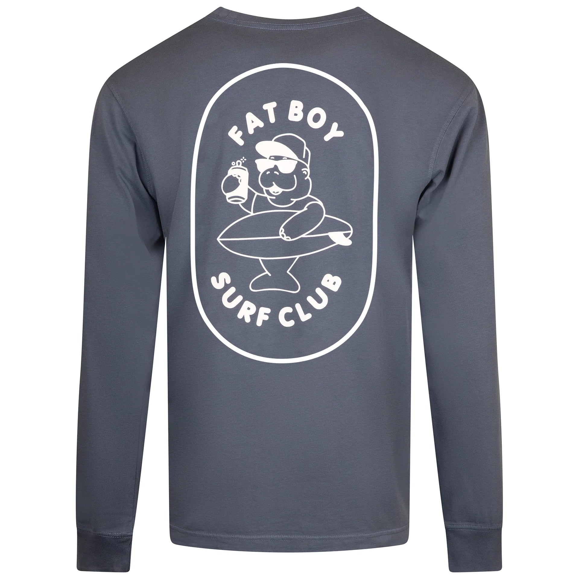 Fat Boy Surf Club: Hose Water Long Sleeve Tee - Saltwater Blue