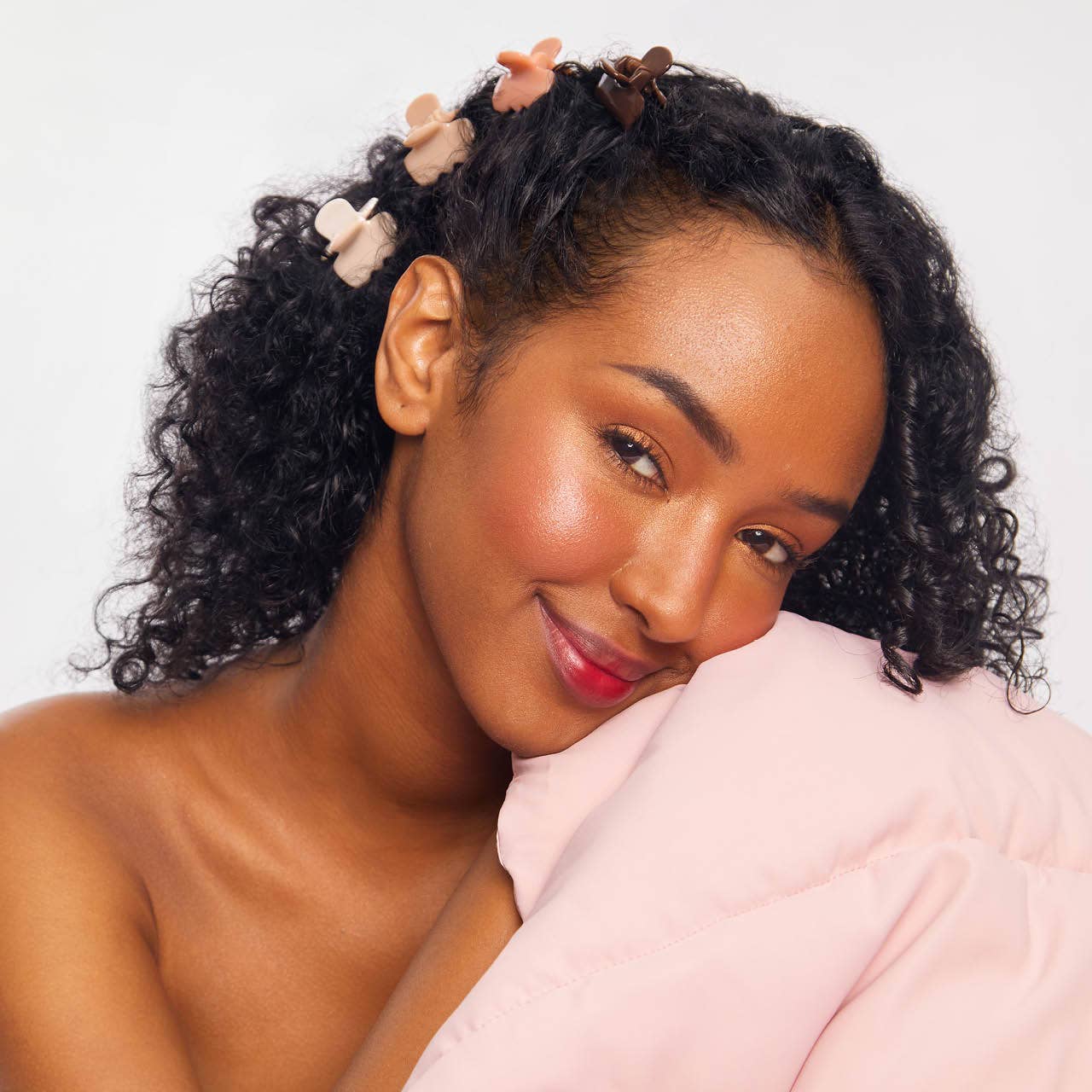 KITSCH: Recycled Plastic Mini Cloud Claw Clips 8pc Set - Rosewood