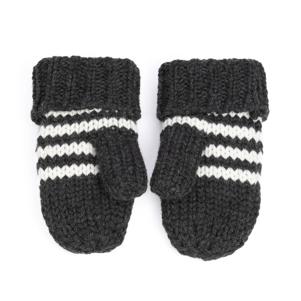 Peppercorn Kids Knit Kitty Cat Mittens - Black
