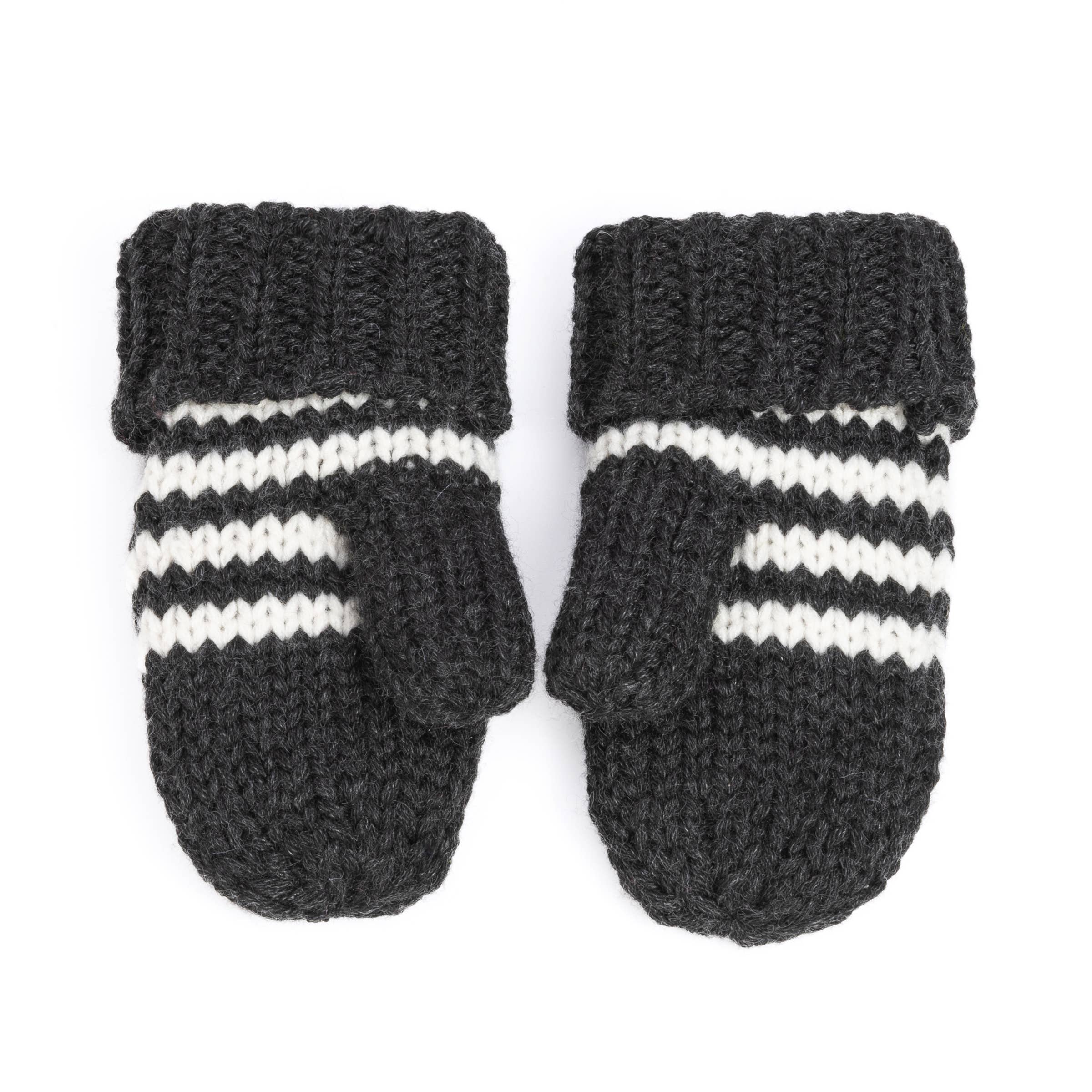 Peppercorn Kids Knit Kitty Cat Mittens - Black