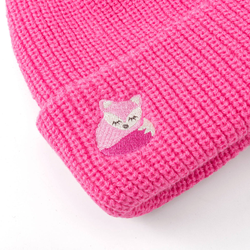 Peppercorn Kids: Knit Fox Beanie – Pink
