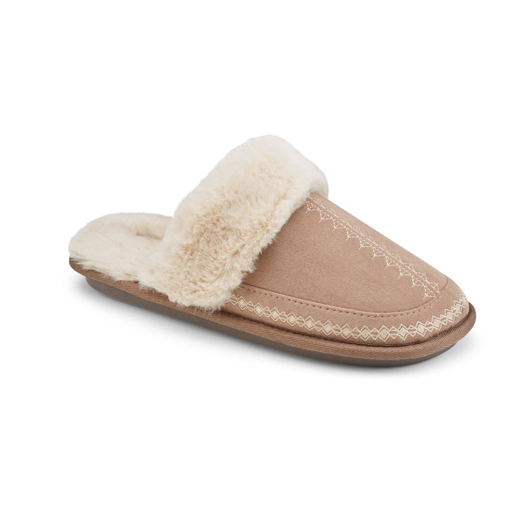 Cobian: Women's Colima Mule - Tan Warm and Fuzzy Slipper