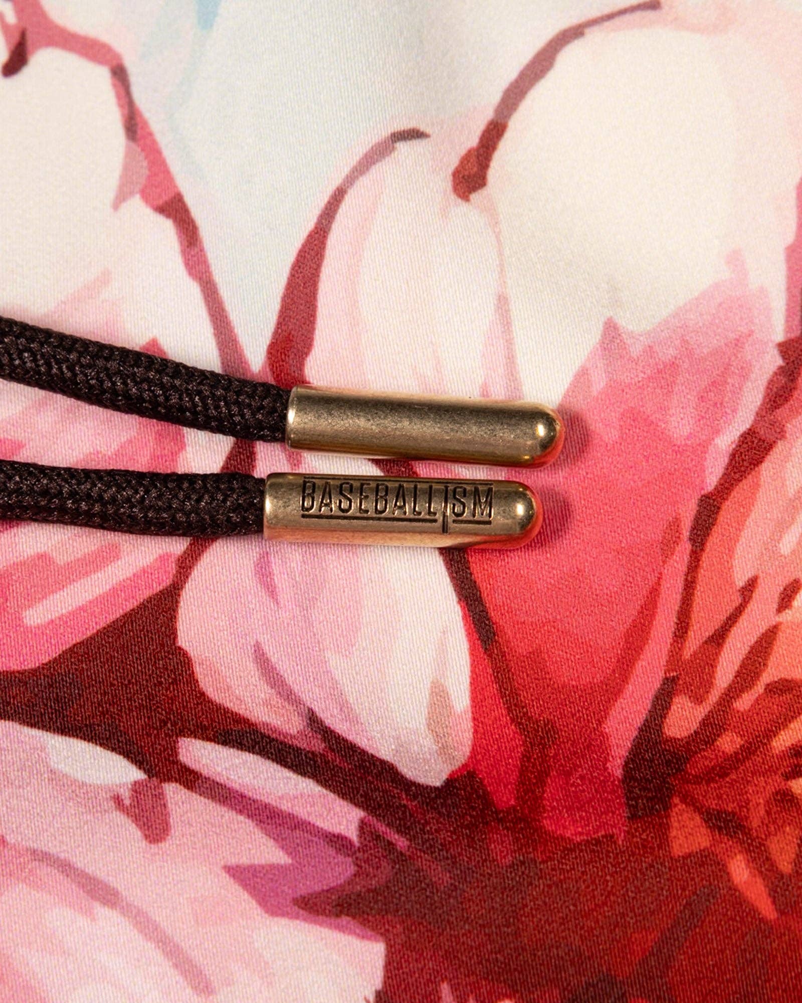 Baseballism: Cherry Blossom Baseball Diamond Lux Satin Shorts - Youth