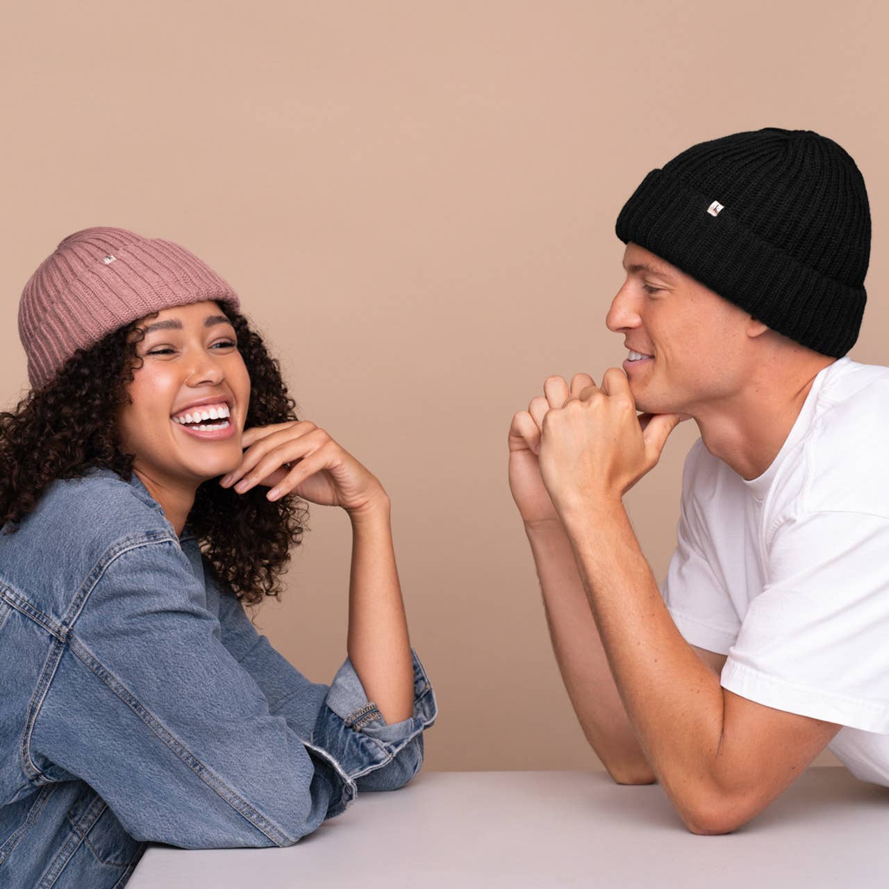 KITSCH: Glazey Satin-Lined Beanie - Black