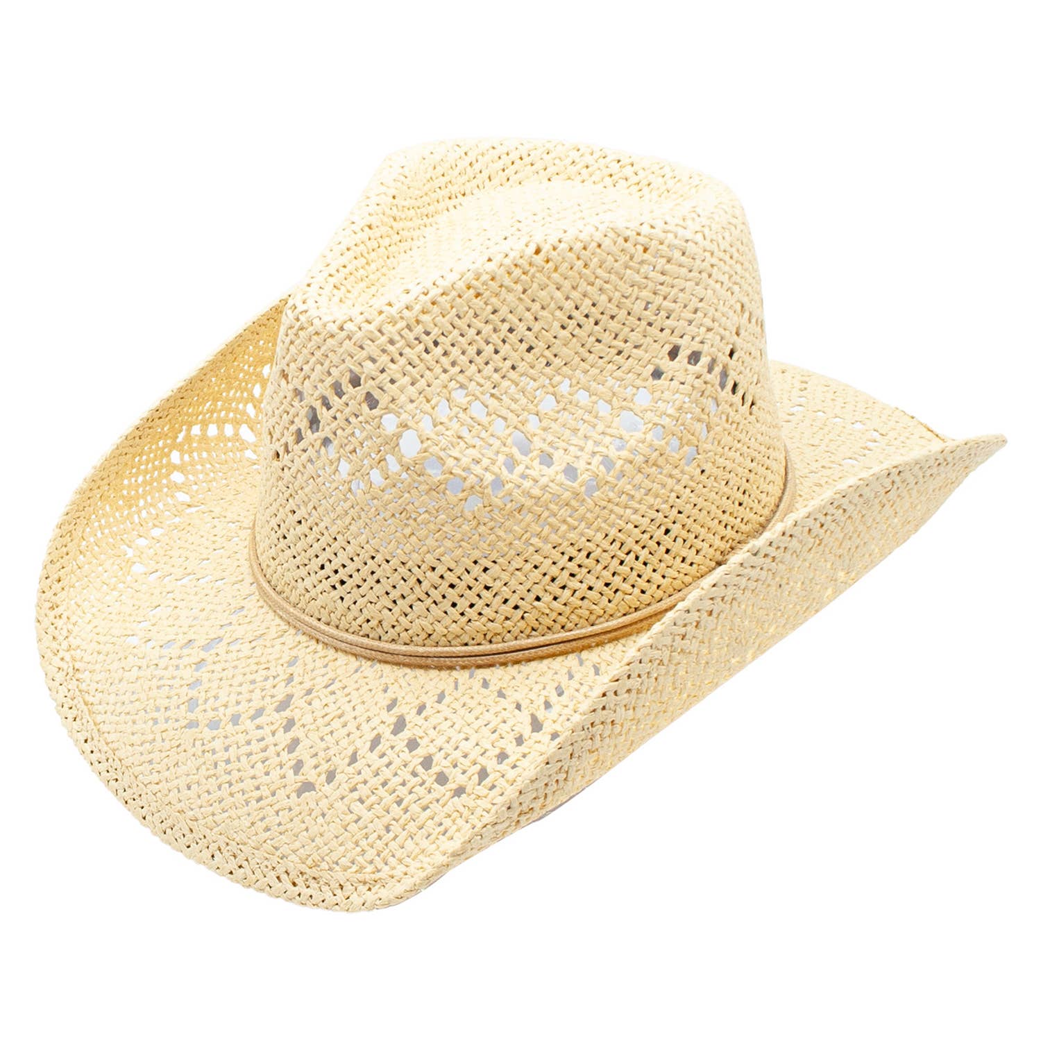 Peter Grimm: Leo Straw Braided Band Western Drifter Cowboy Hat