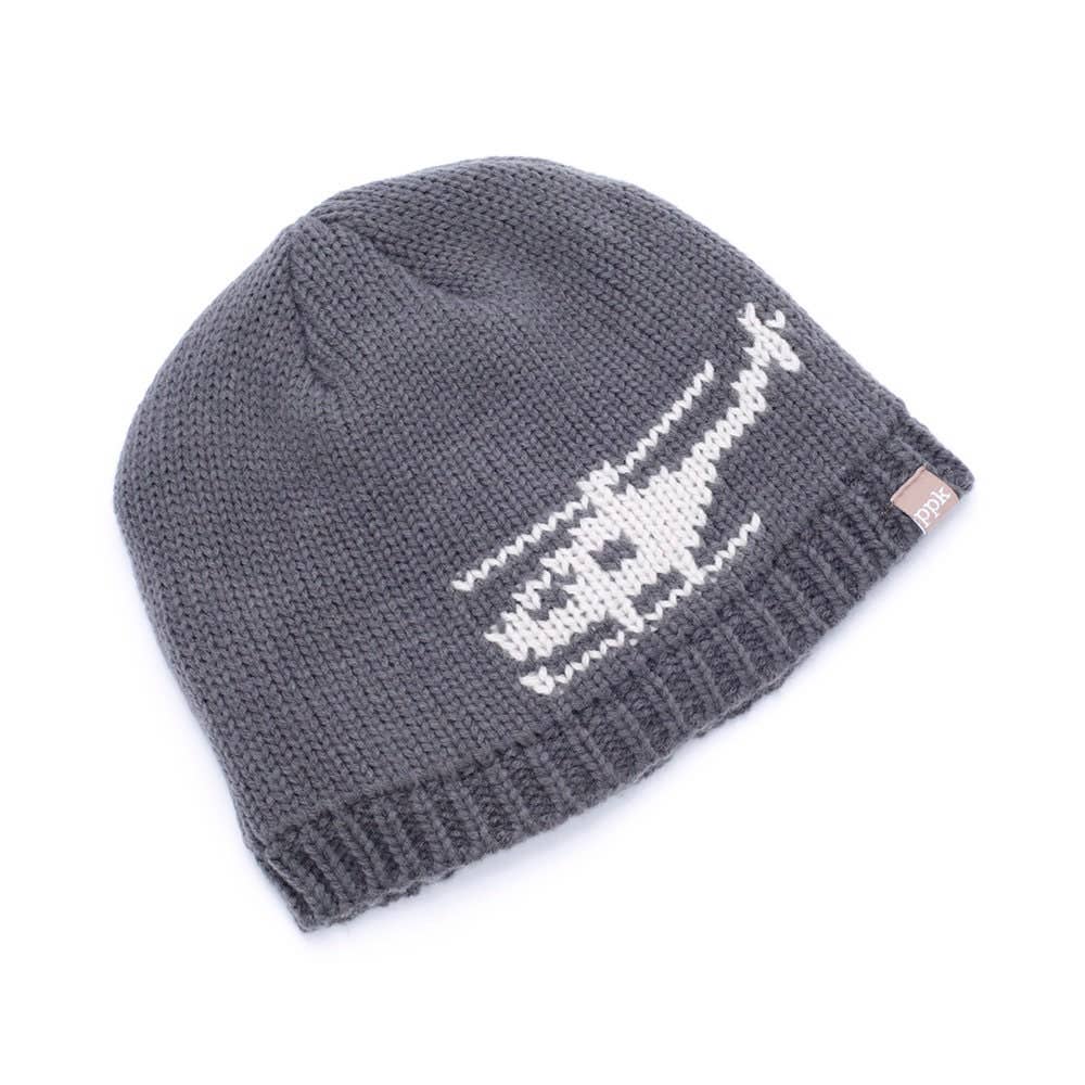 Peppercorn Kids: Fleece Lined Helicopter Beanie - Charcoal Grey