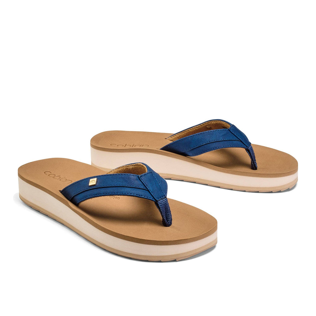 Cobian: Women's Reya Rise Navy Wedge Sandal with Contoured Footbed