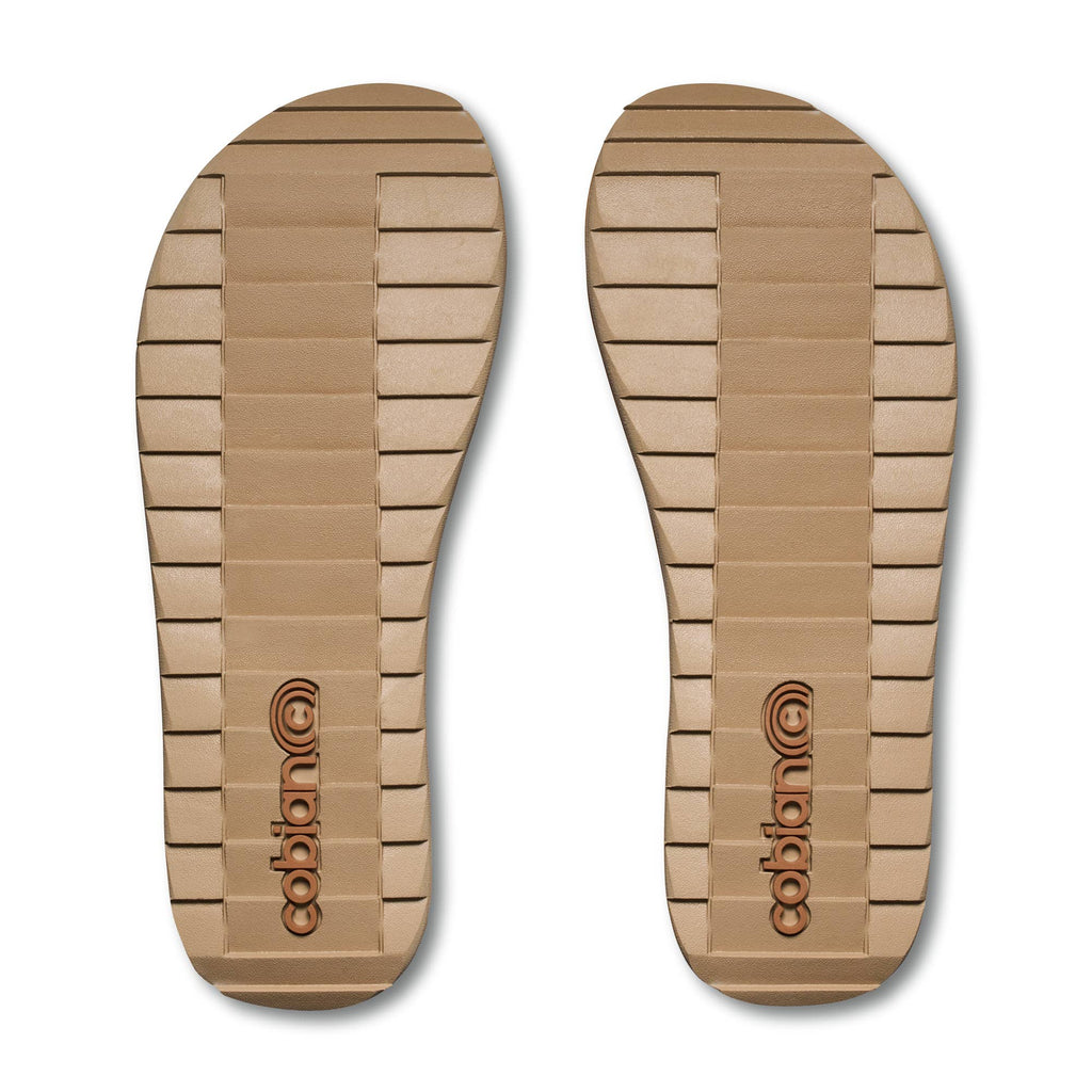 Cobian: Women's Reya Rise Tan Wedge Sandal with Contoured Footbed