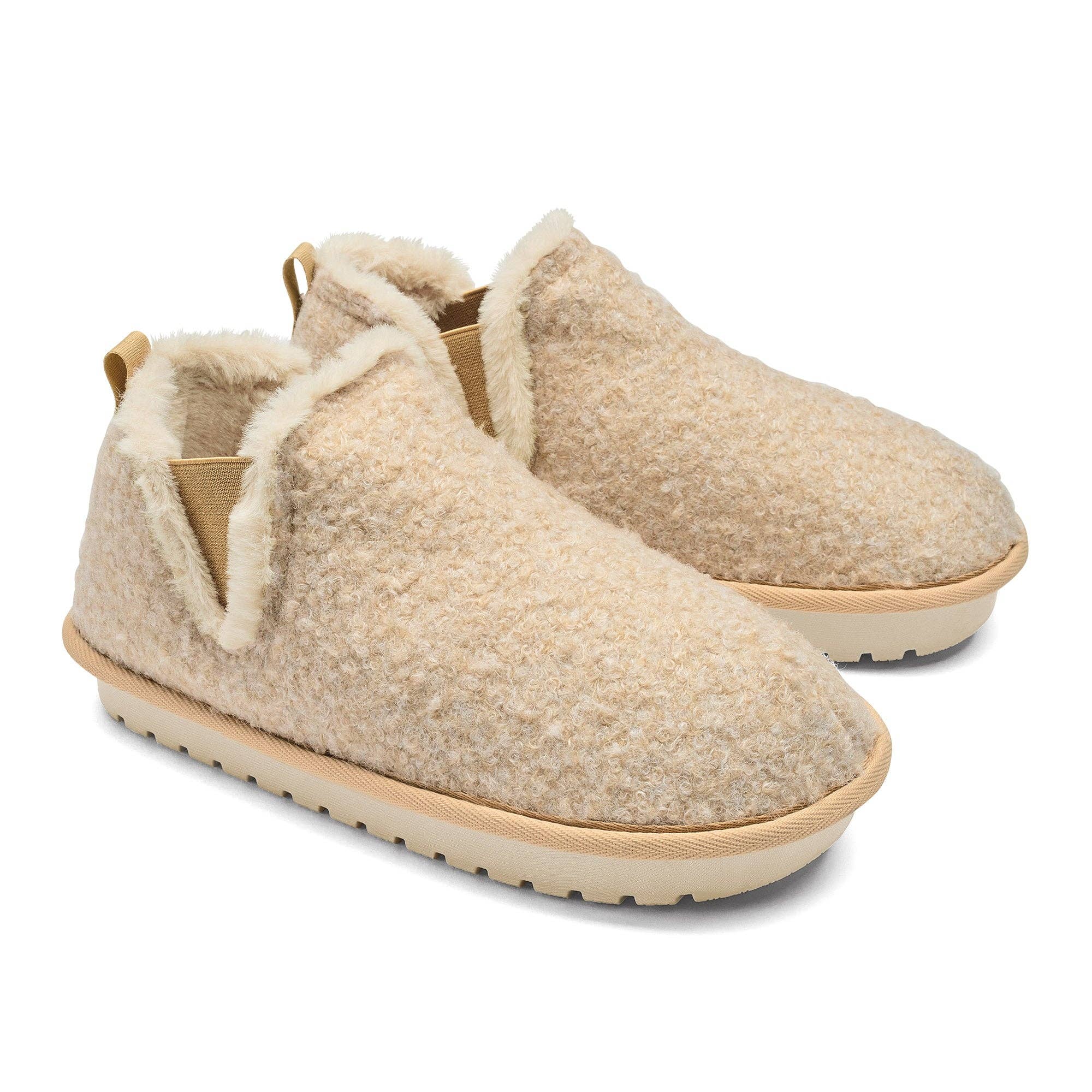Cobian: Women's Cabrillo Bootie - Cream Warm and Fuzzy Slipper