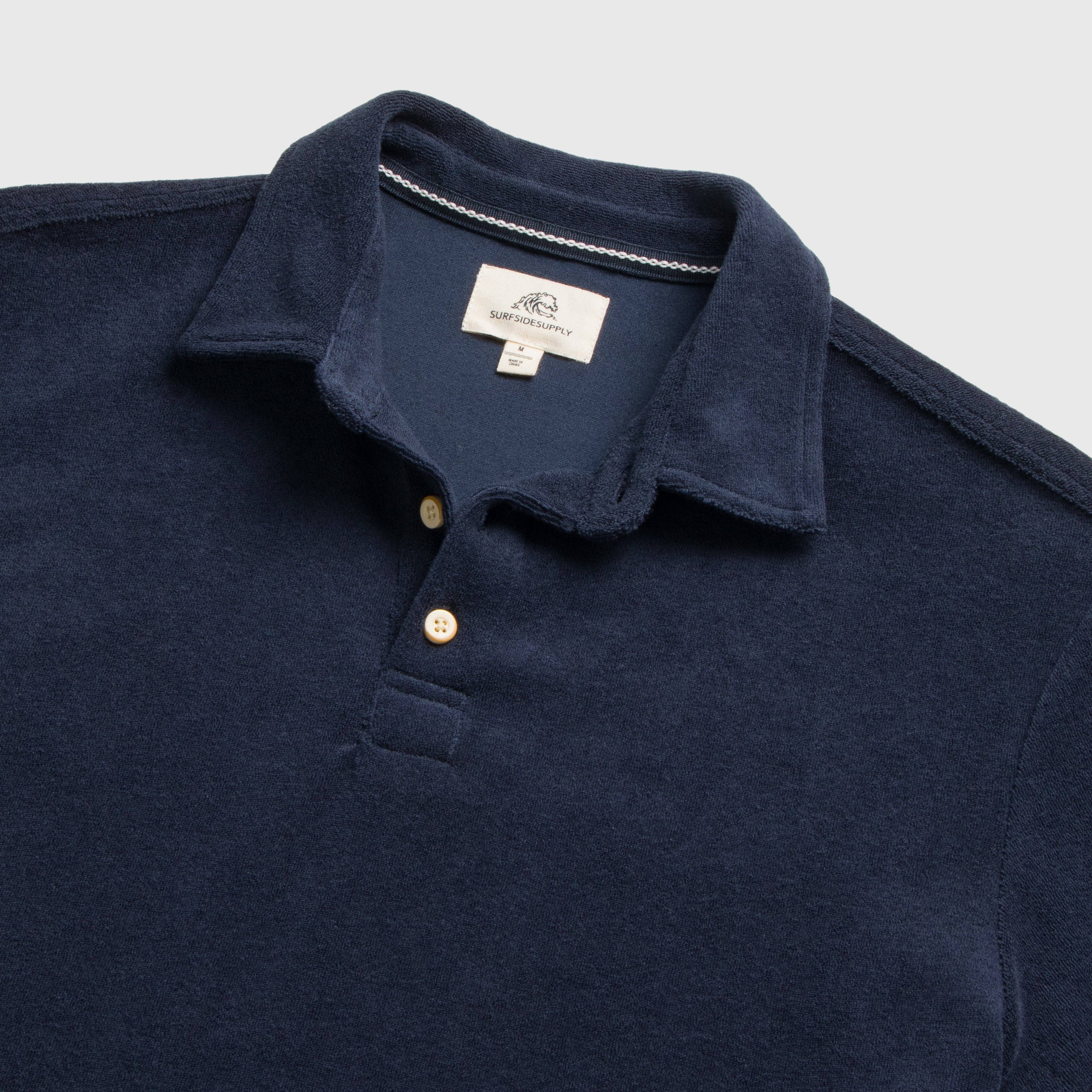 Surfside Supply: Ryan S/S Terry Polo - Navy Blazer