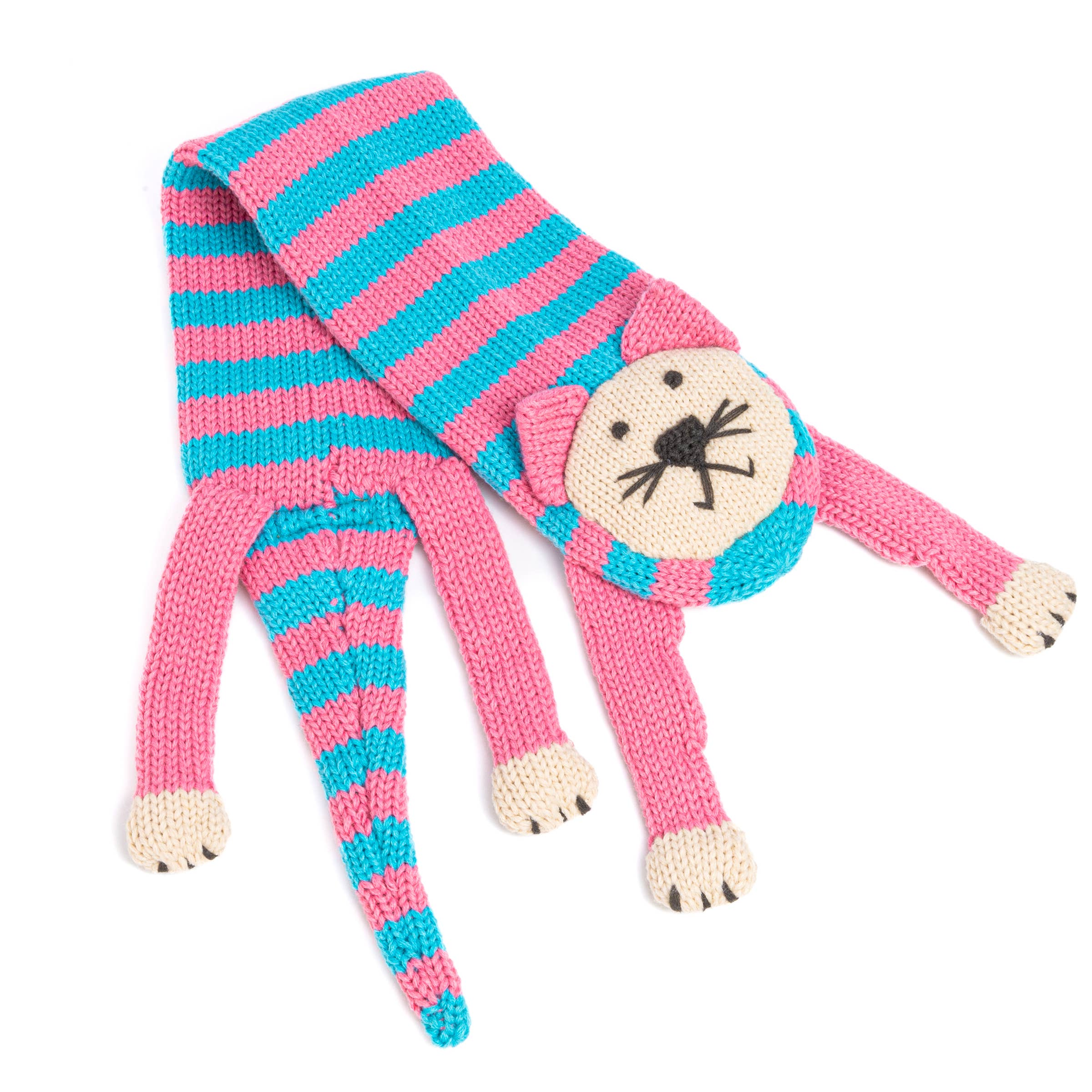Peppercorn Kids: Girls Knitted Kitty Cat Scarf