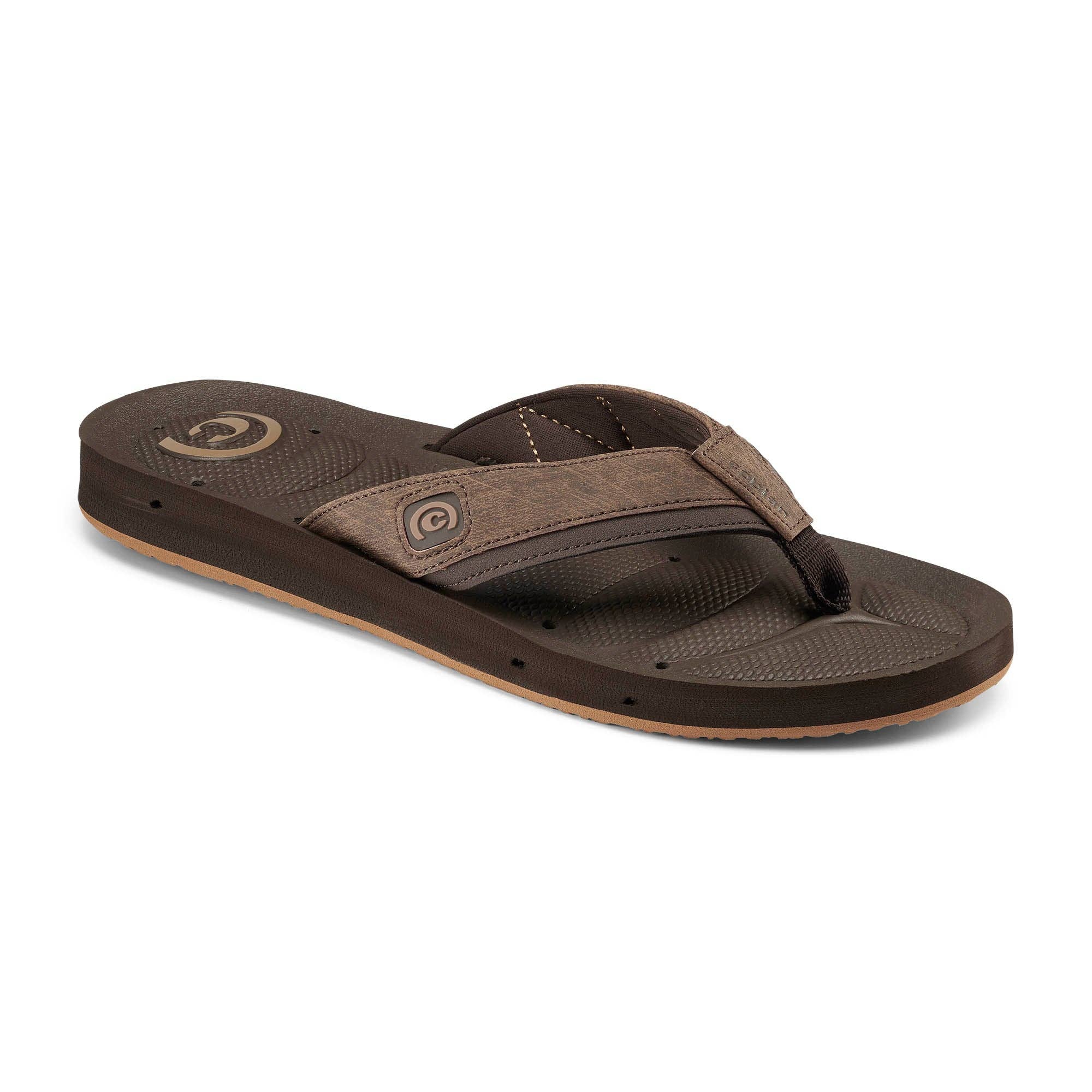 Cobian: Men's Draino Chocolate Water Draining Flip Flop Sandal with Arch Support