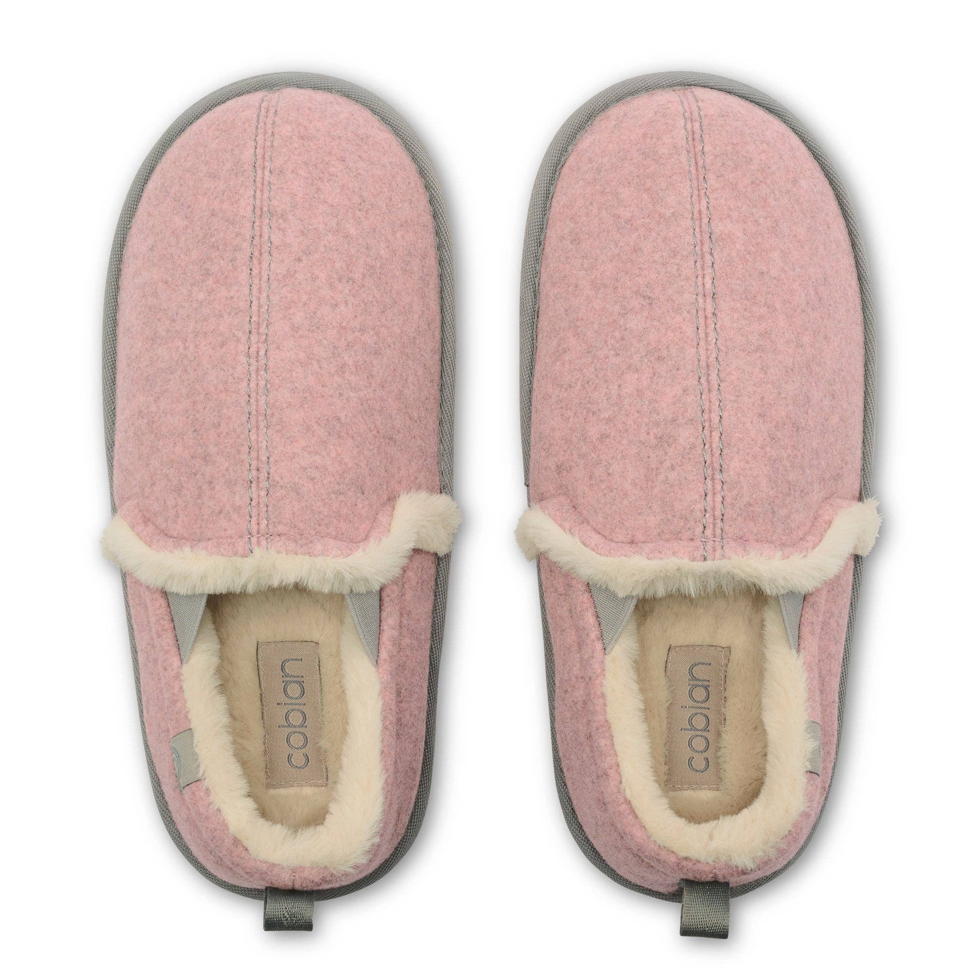 Cobian: Women's Carmel Moccasin - Pink Warm and Fuzzy Slipper