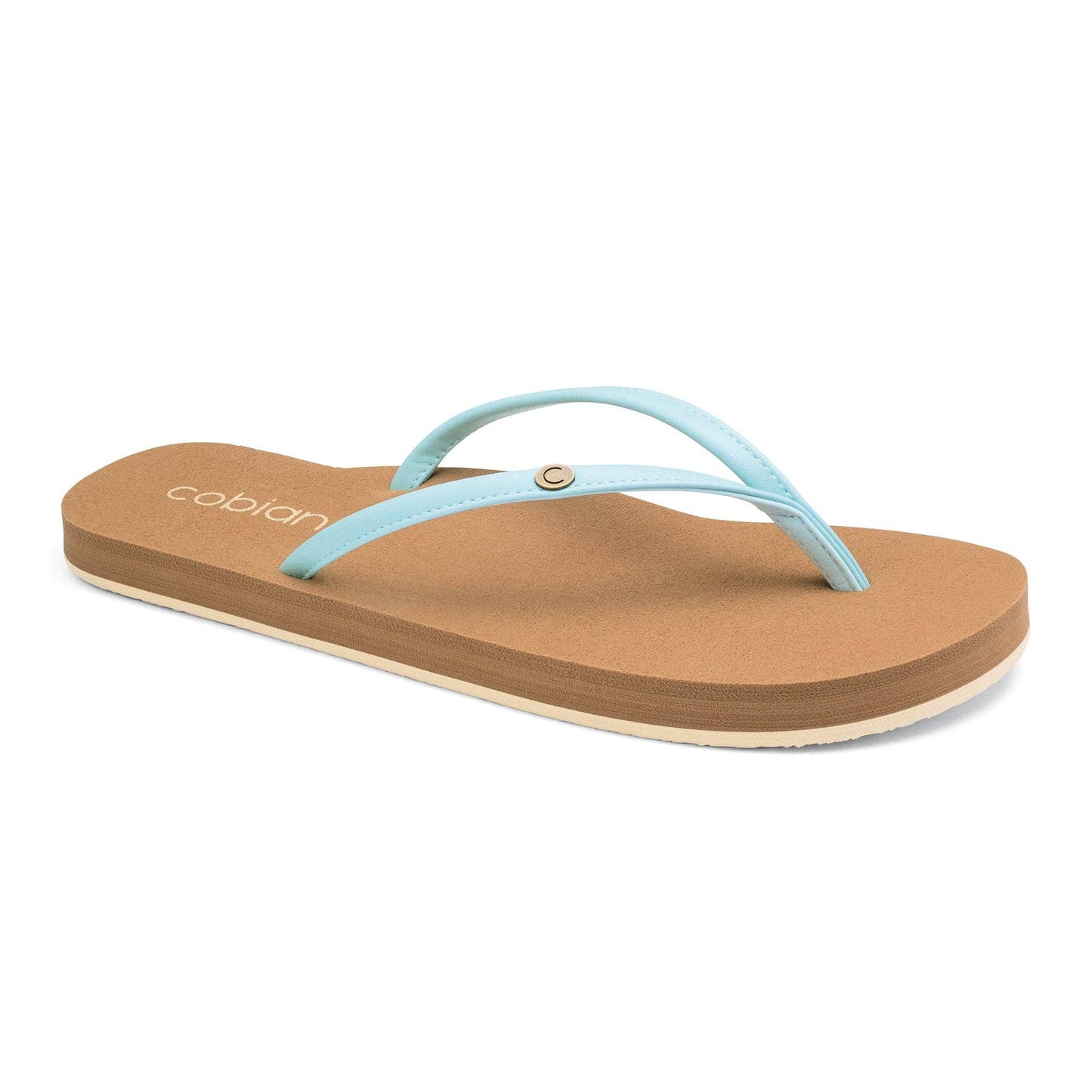 Cobian: Women's Nias Bounce Blue Casual Flip Flop Sandal with Arch Support