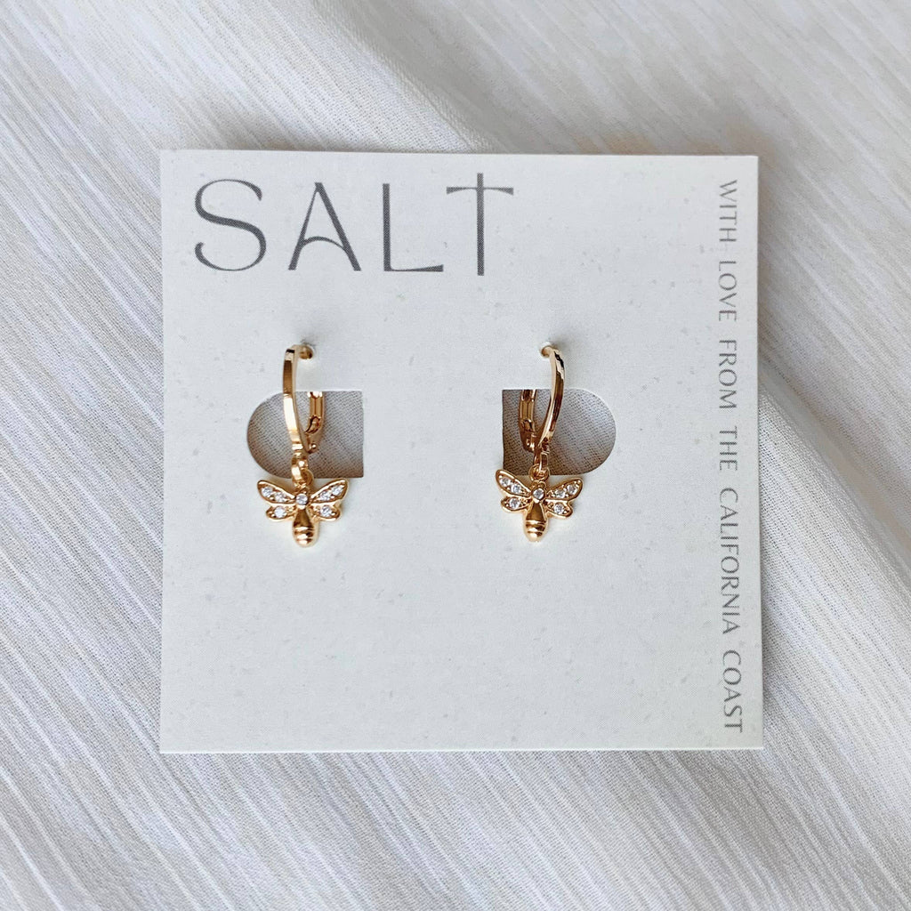 SALT by Sarah Curtis: Bumble Bee Huggie Hoops