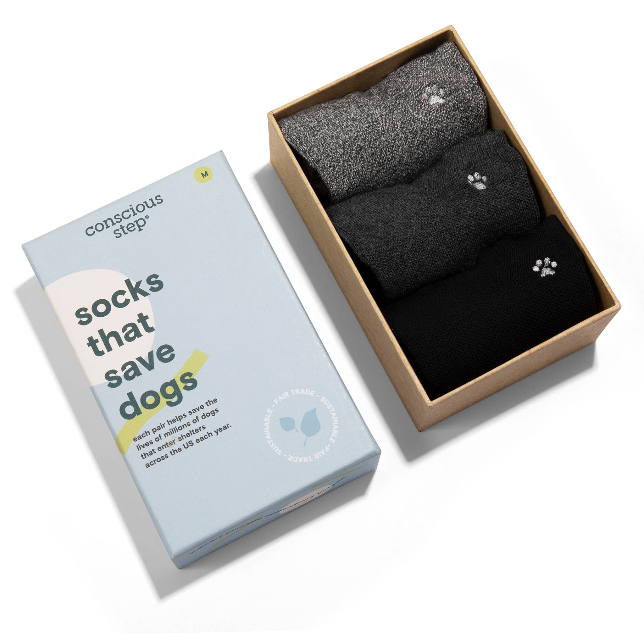 Conscious Step: Boxed Set Ankle Socks that Save Dogs