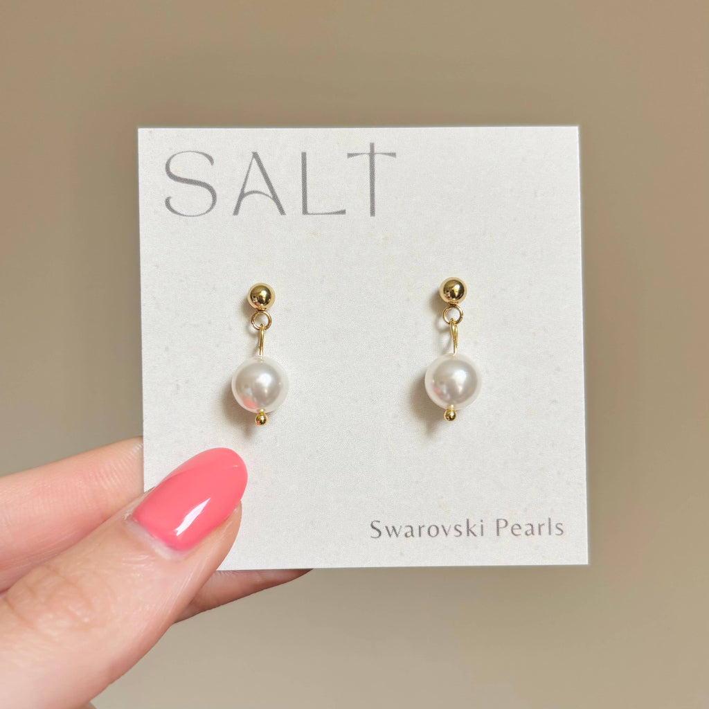 SALT by Sarah Curtis: Pearl Drop Earrings