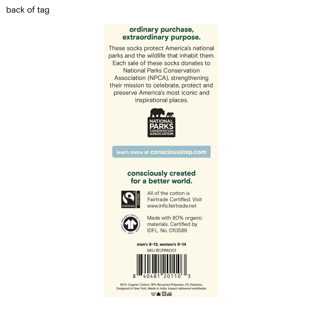 Conscious Step: Comfort Crew Socks that Protect National Parks