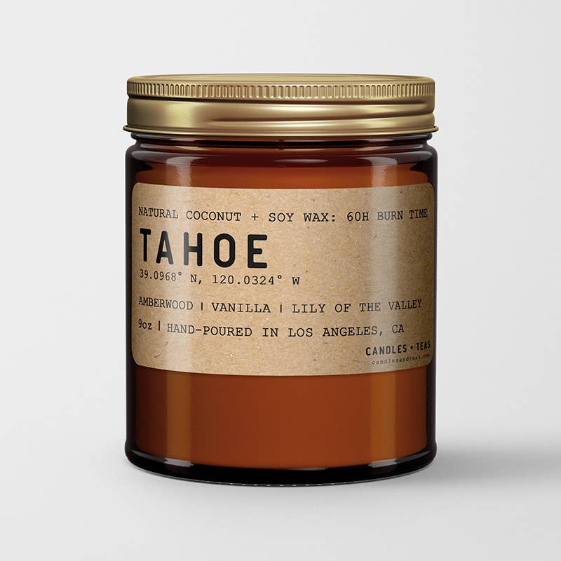 Candlefy: Lake Tahoe Candle (Rustic Amberwood and Warm Vanilla)