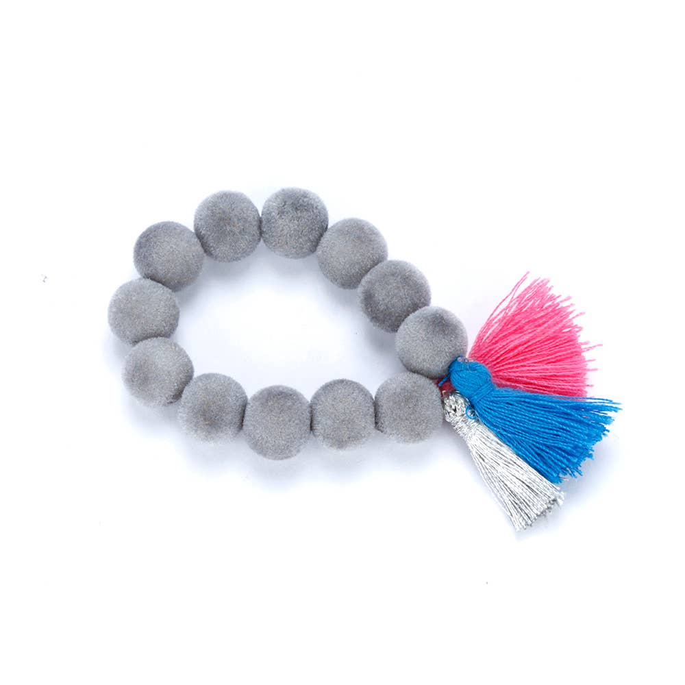 Peppercorn Kids: Fuzzy Bead & Fringe Boho Bracelet