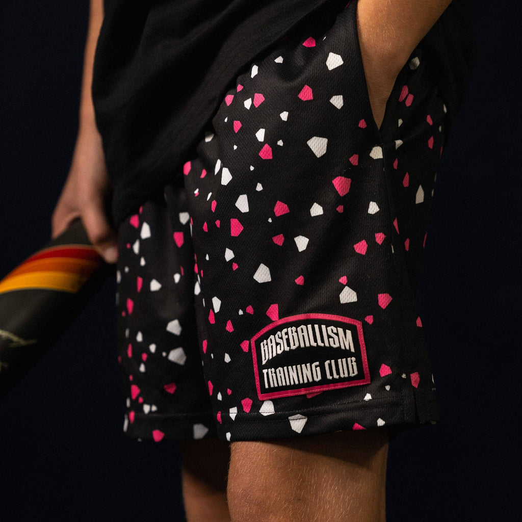 Baseballism: No Off SZN Diamond Air Mesh Shorts - Youth