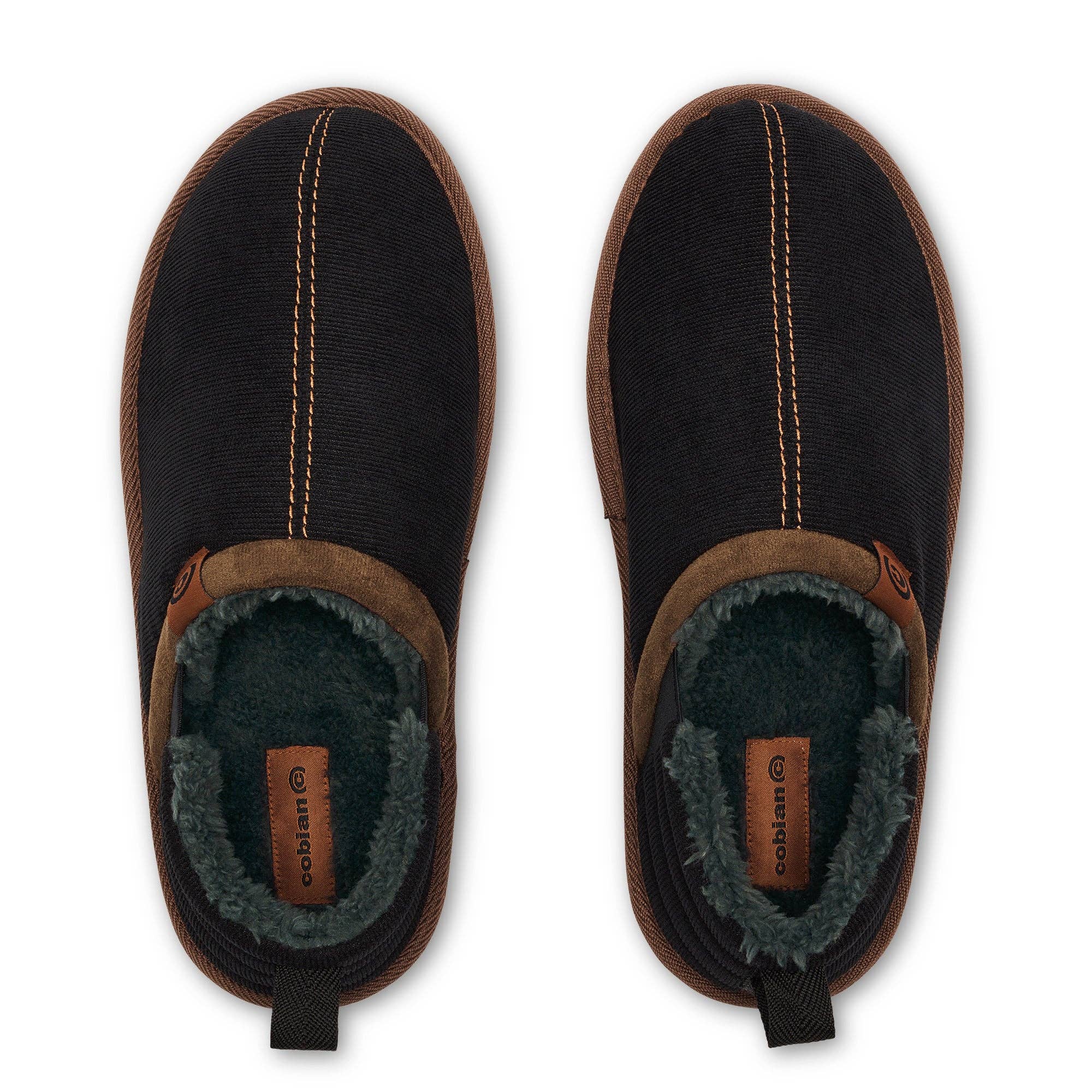 Cobian: Men's Jalama Moccasin - Black Warm and Fuzzy Slipper