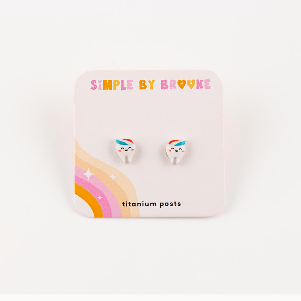 Simple By Brooke: Kawaii Tooth Earrings
