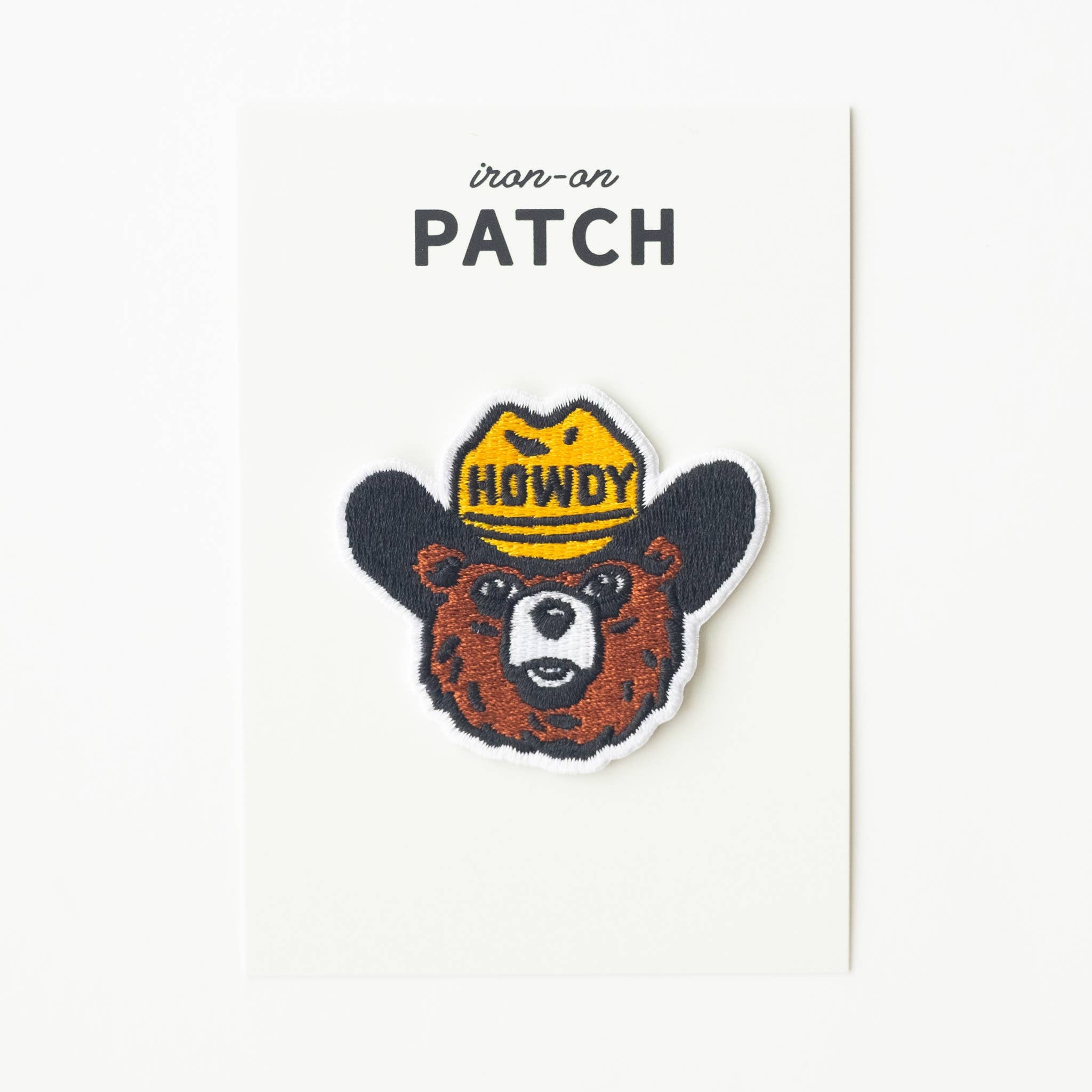 Union Made: Howdy the Bear Embroidered Iron on Patch