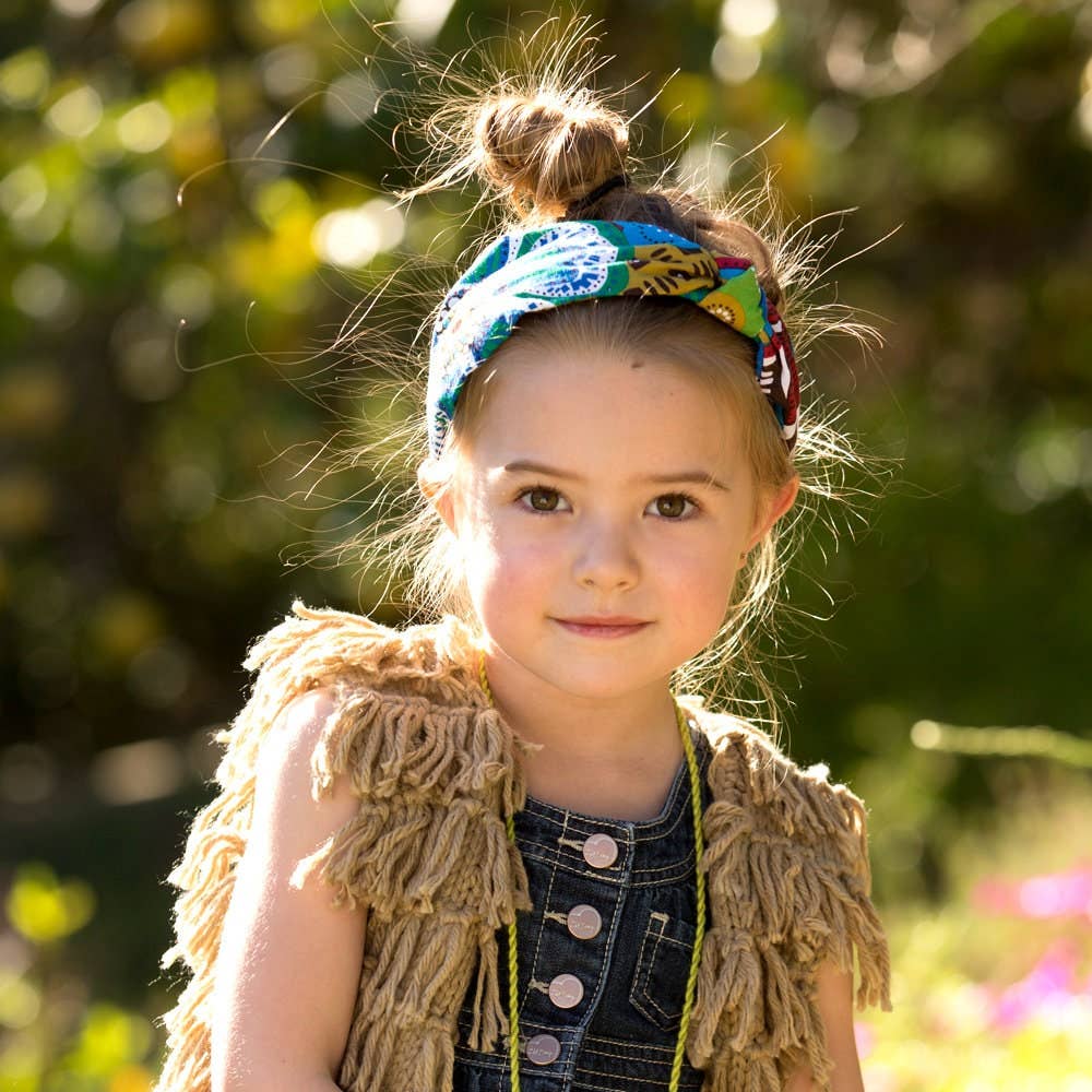 Peppercorn Kids Exotic Print Knotted Headband - Multicolor