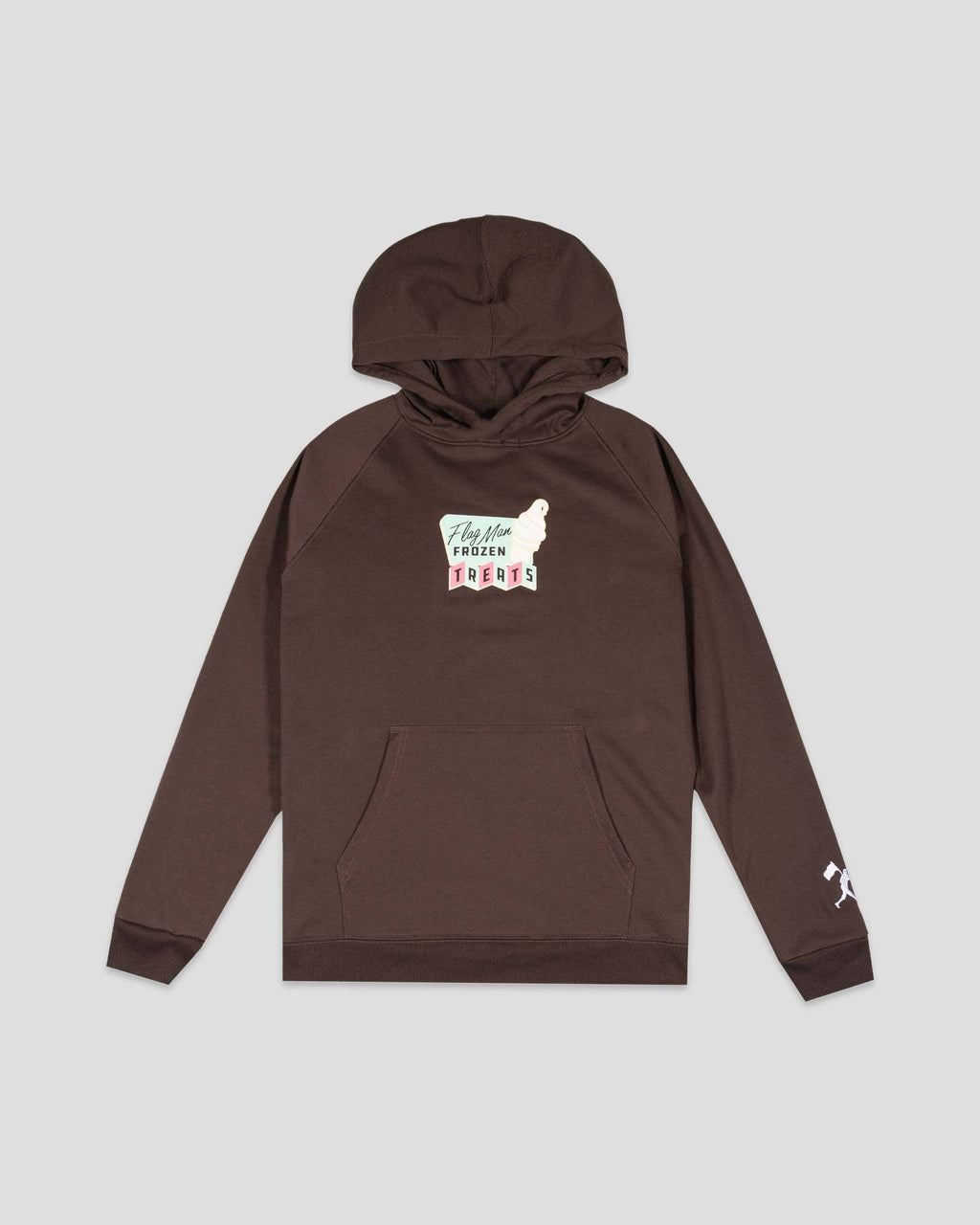 Baseballism: Flag Man Ice Cream Sundae Hoodie (Chocolate) - Youth