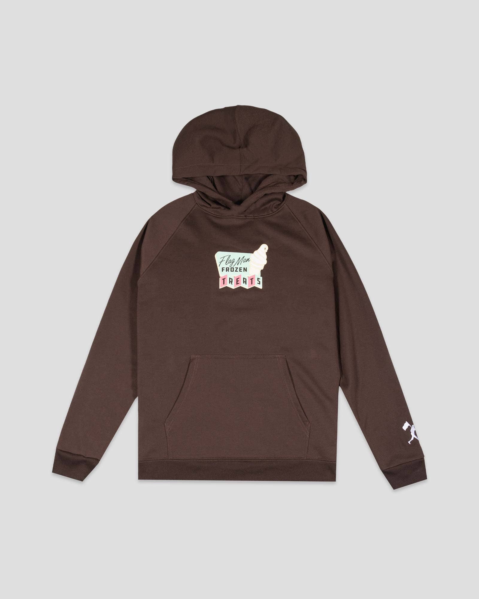 Baseballism: Flag Man Ice Cream Sundae Hoodie (Chocolate) - Youth