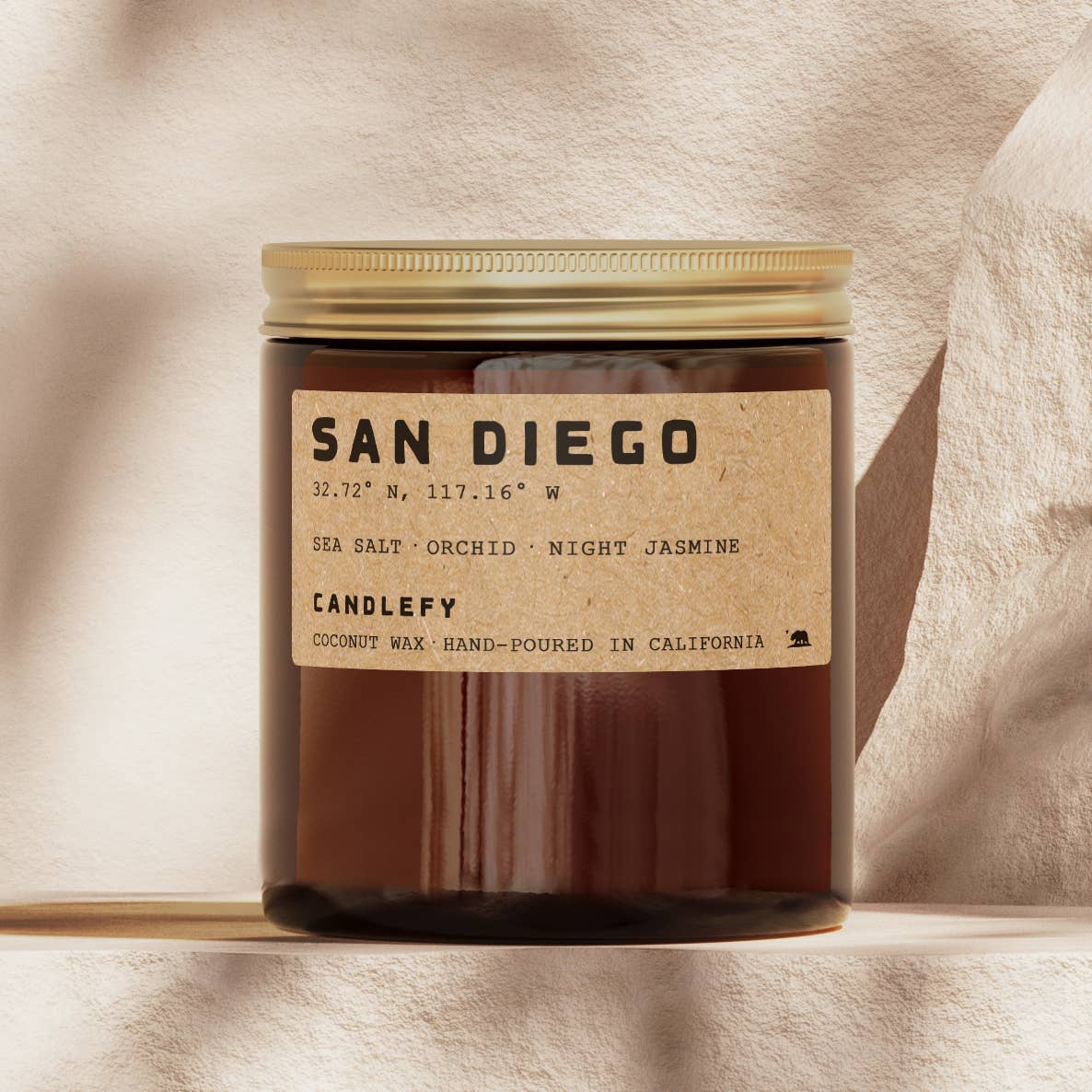 Candlefy San Diego Candle (Sea Salt, Orchid and Night Jasmine)