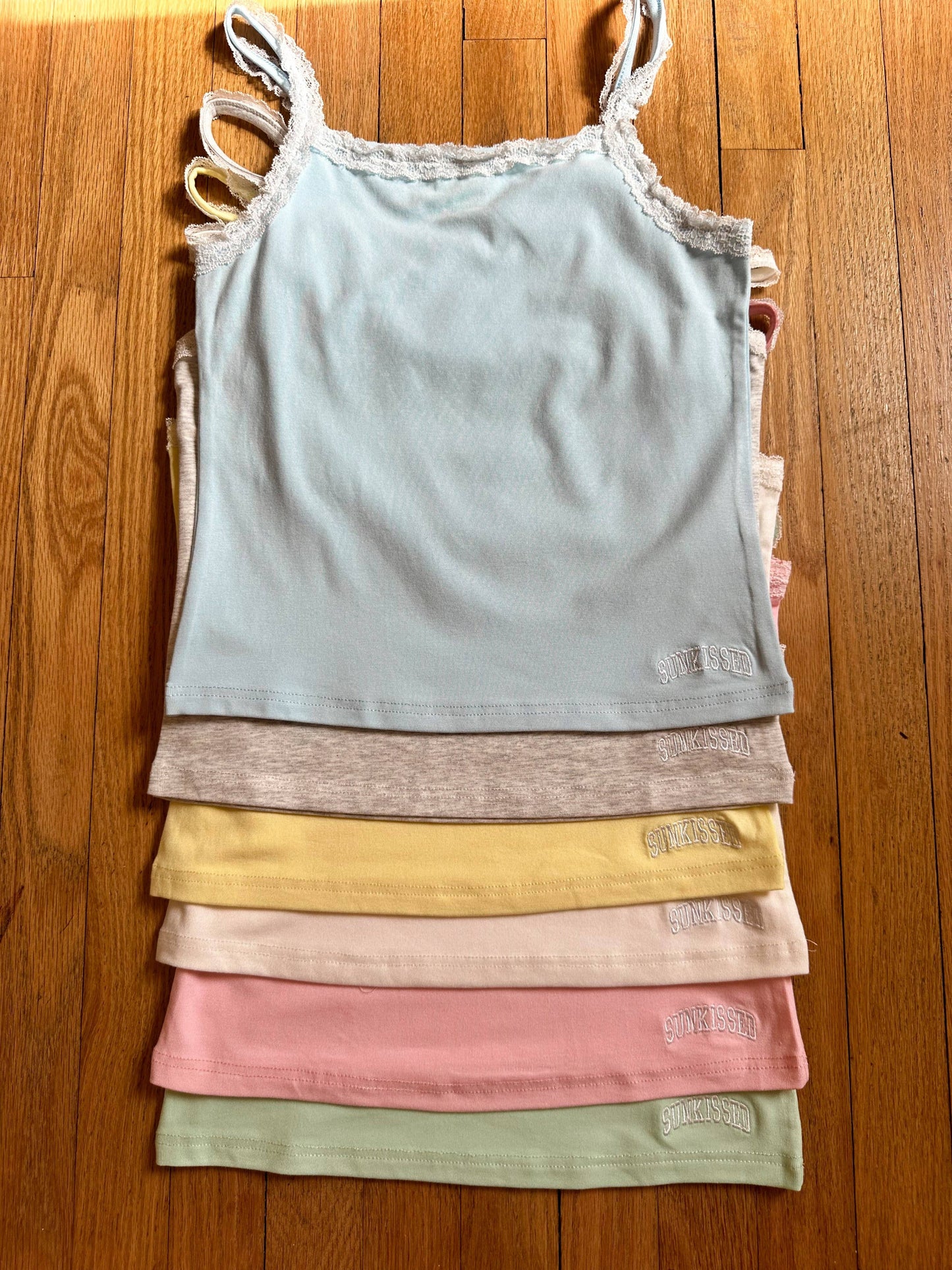 Sunkissed Coconut: Lace Cami Tanktop