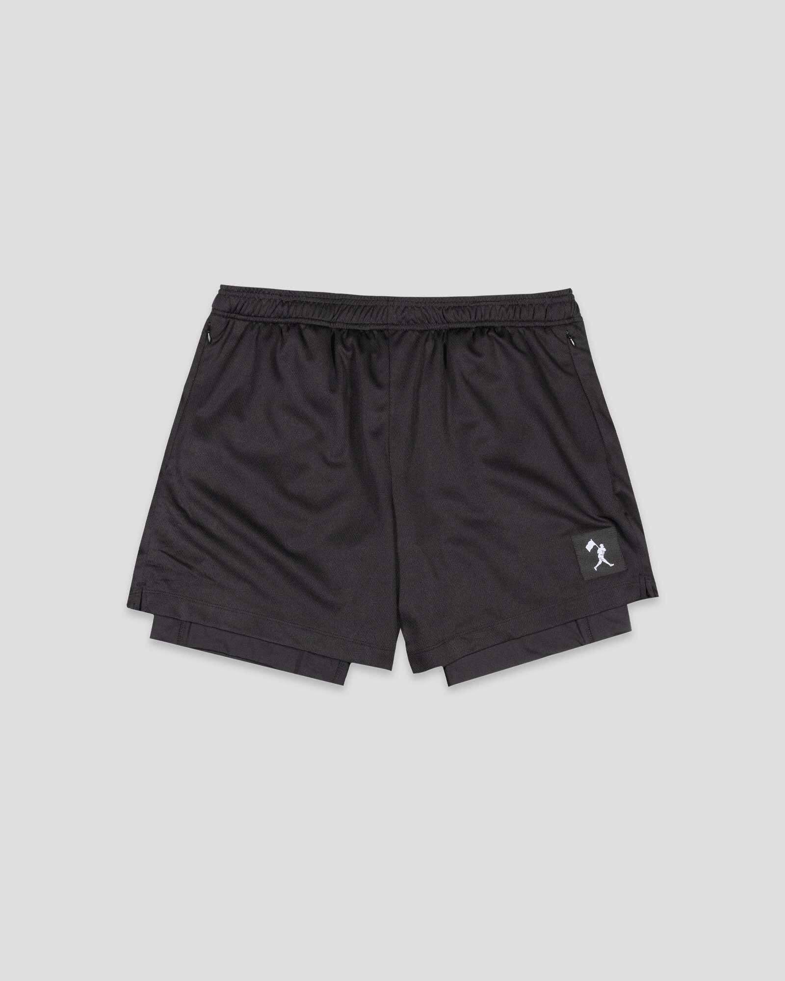 Baseballism: Diamond Air Liner Mesh Training Shorts (Black) - Youth