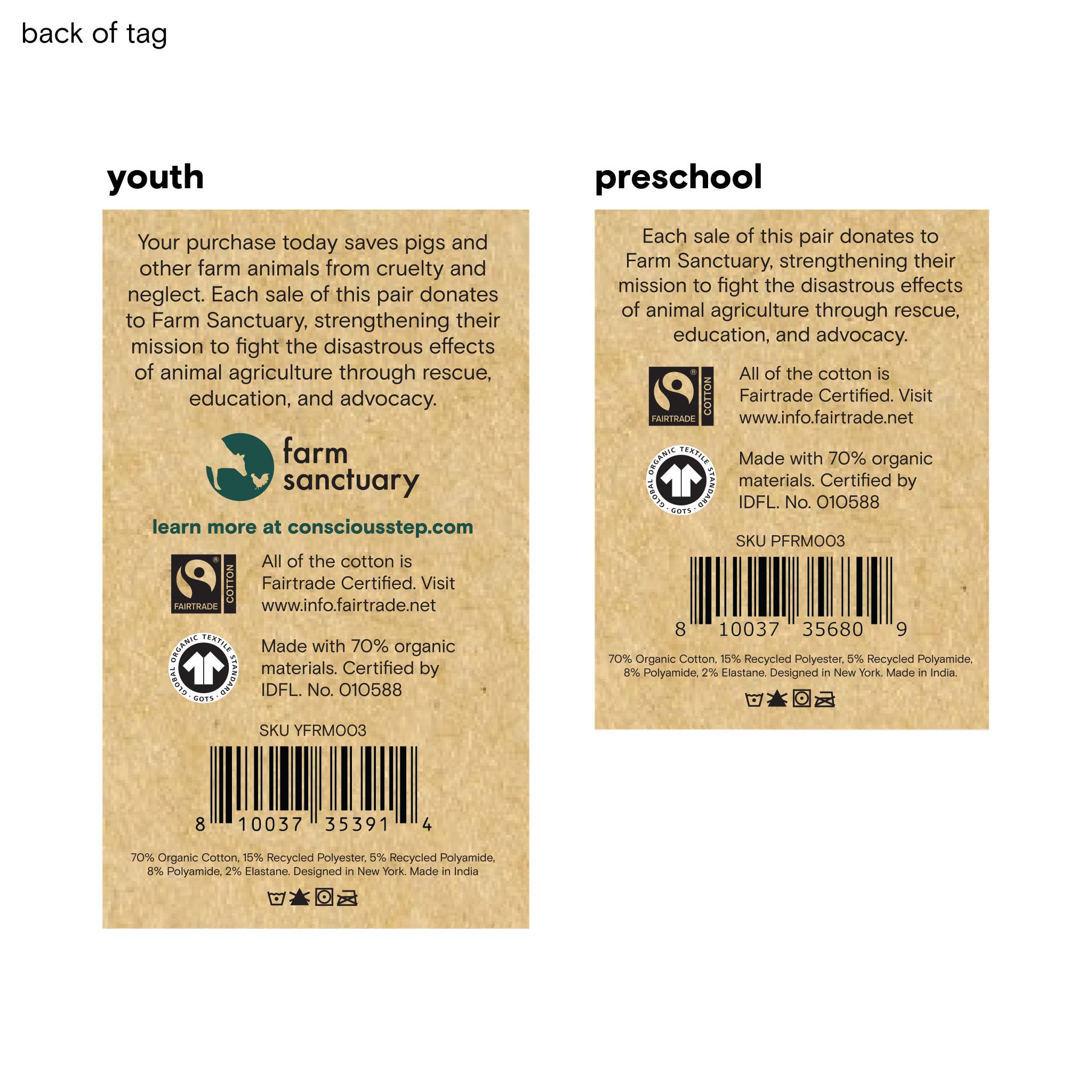Conscious Step Kids Socks that Save Pigs (Pigs)