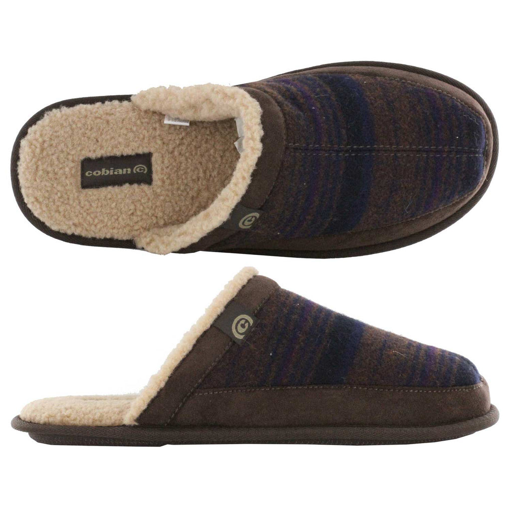 Cobian: Men's Calido Mule - Multi-Colored Warm and Fuzzy Slippers