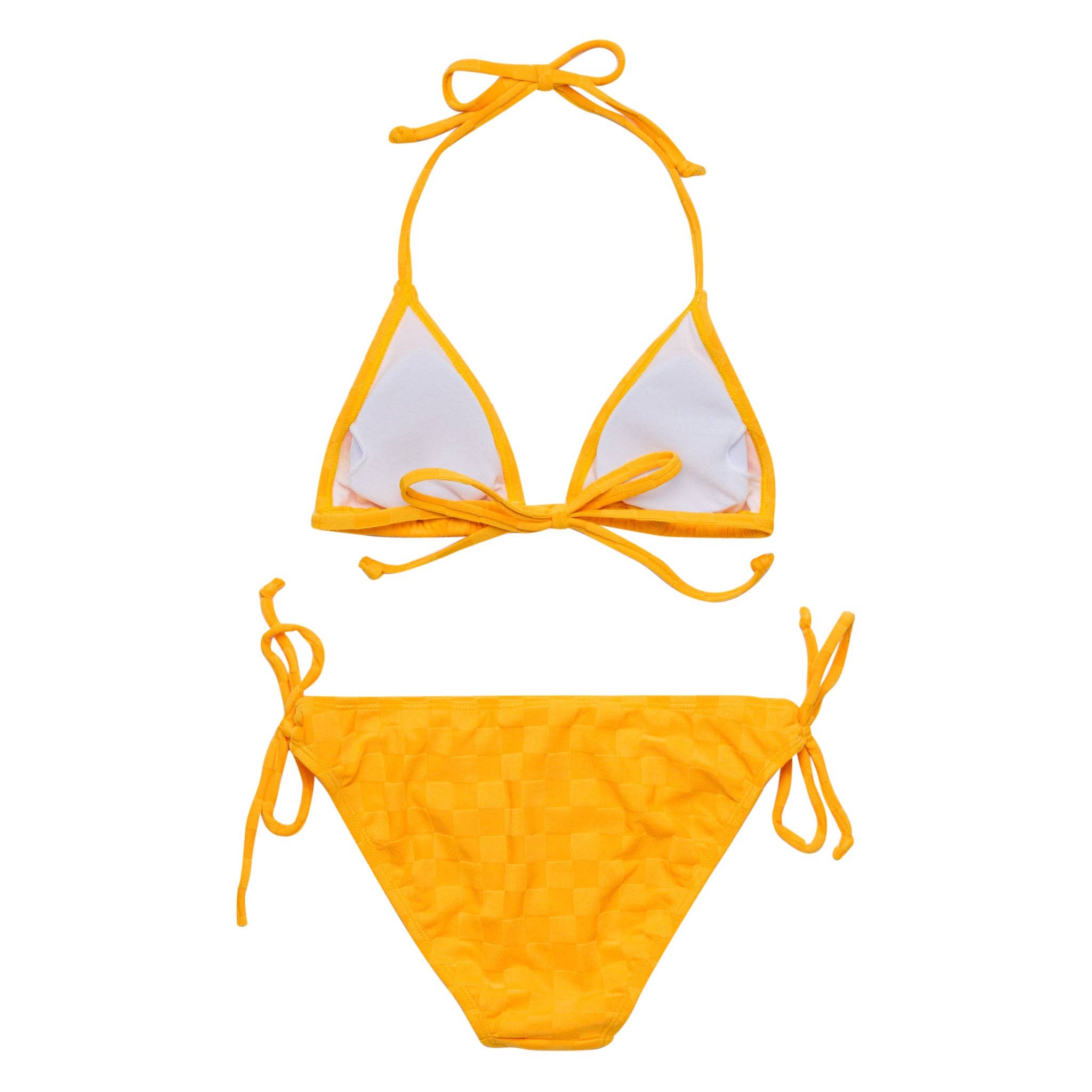 Snapper Rock Swimwear Juniors Triangle Bikini (Check Me Out Marigold)