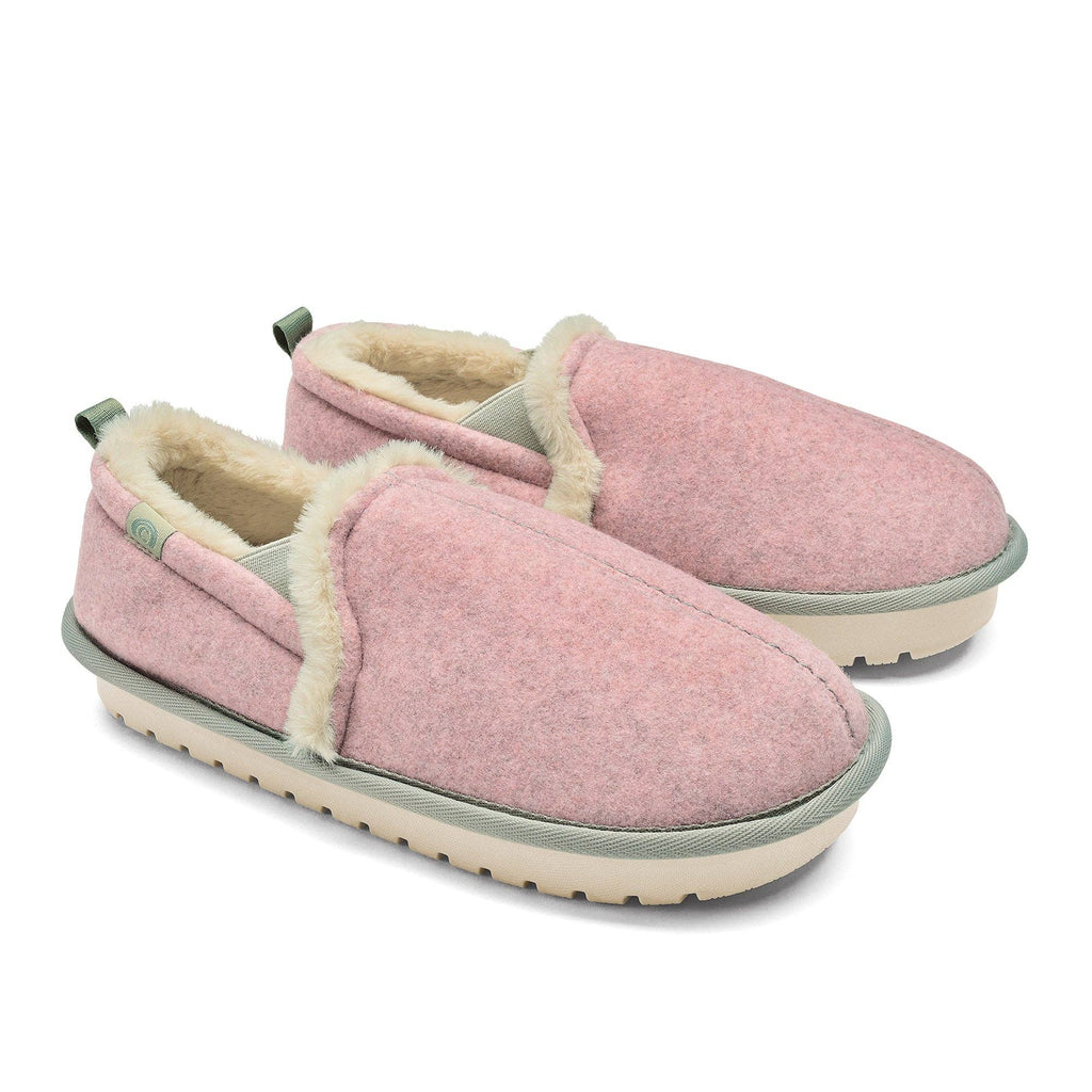 Cobian: Women's Carmel Moccasin - Pink Warm and Fuzzy Slipper