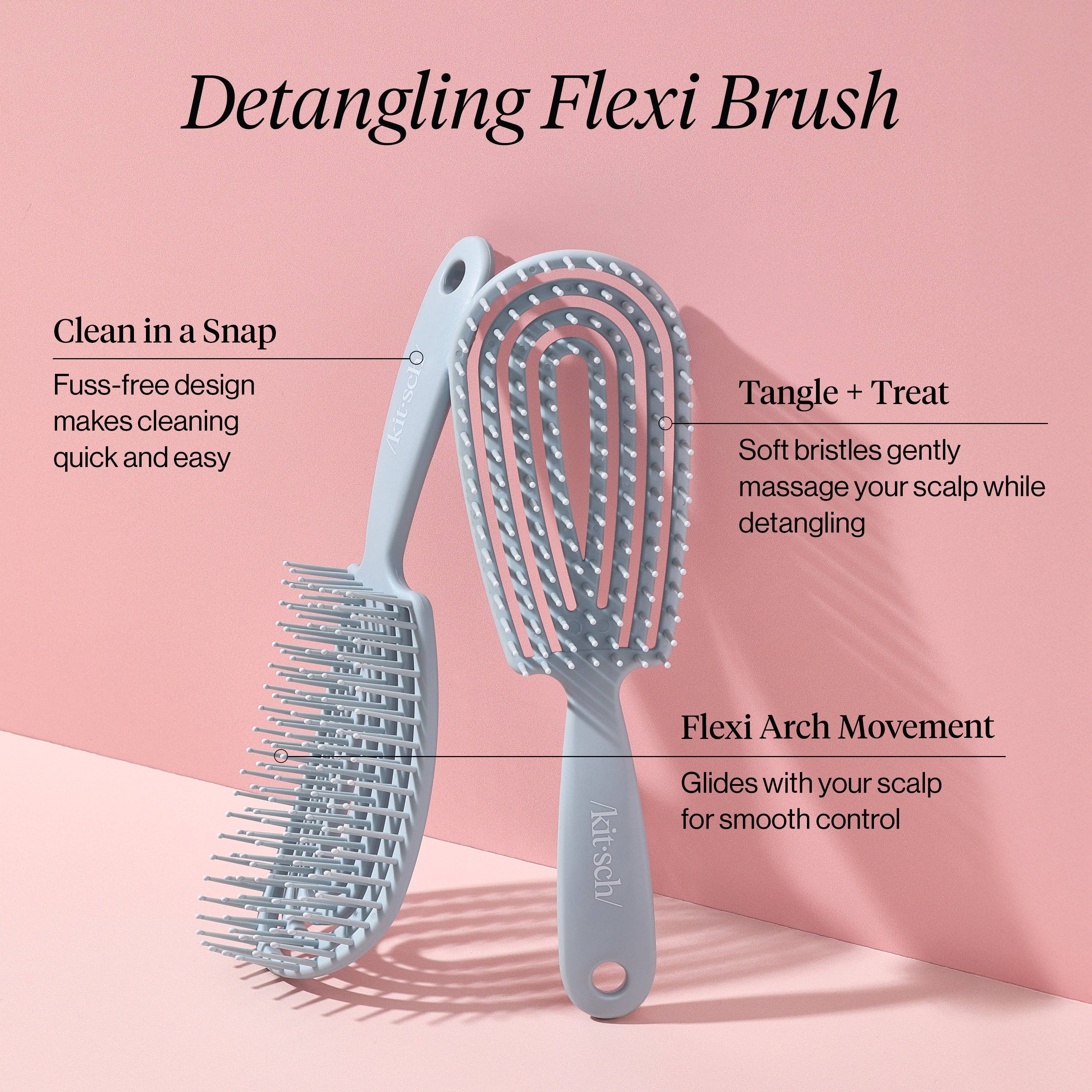 KITSCH: Detangling Flexi Brush - Haze Blue