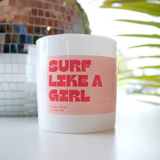 All Swell Surf: Surf Like A Girl Candle - Sea Salt and Orchid
