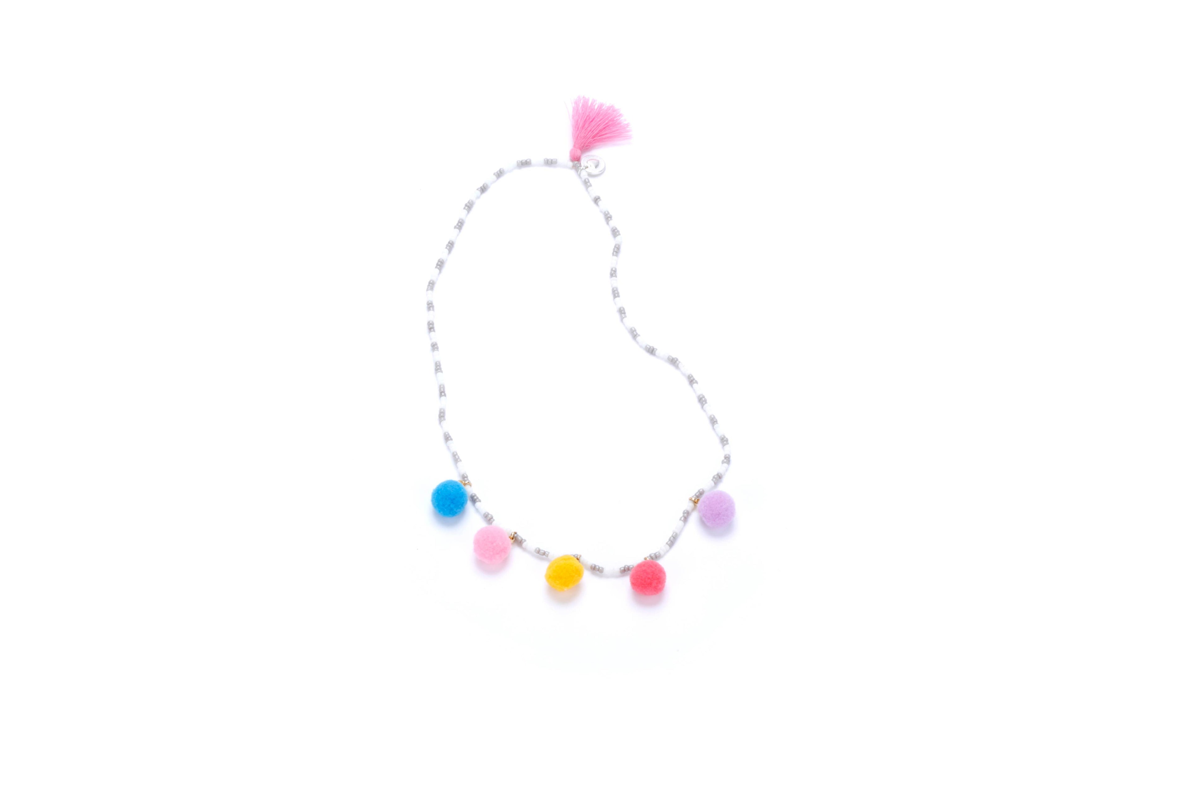Peppercorn Kids: Multicolor Pompom Necklace
