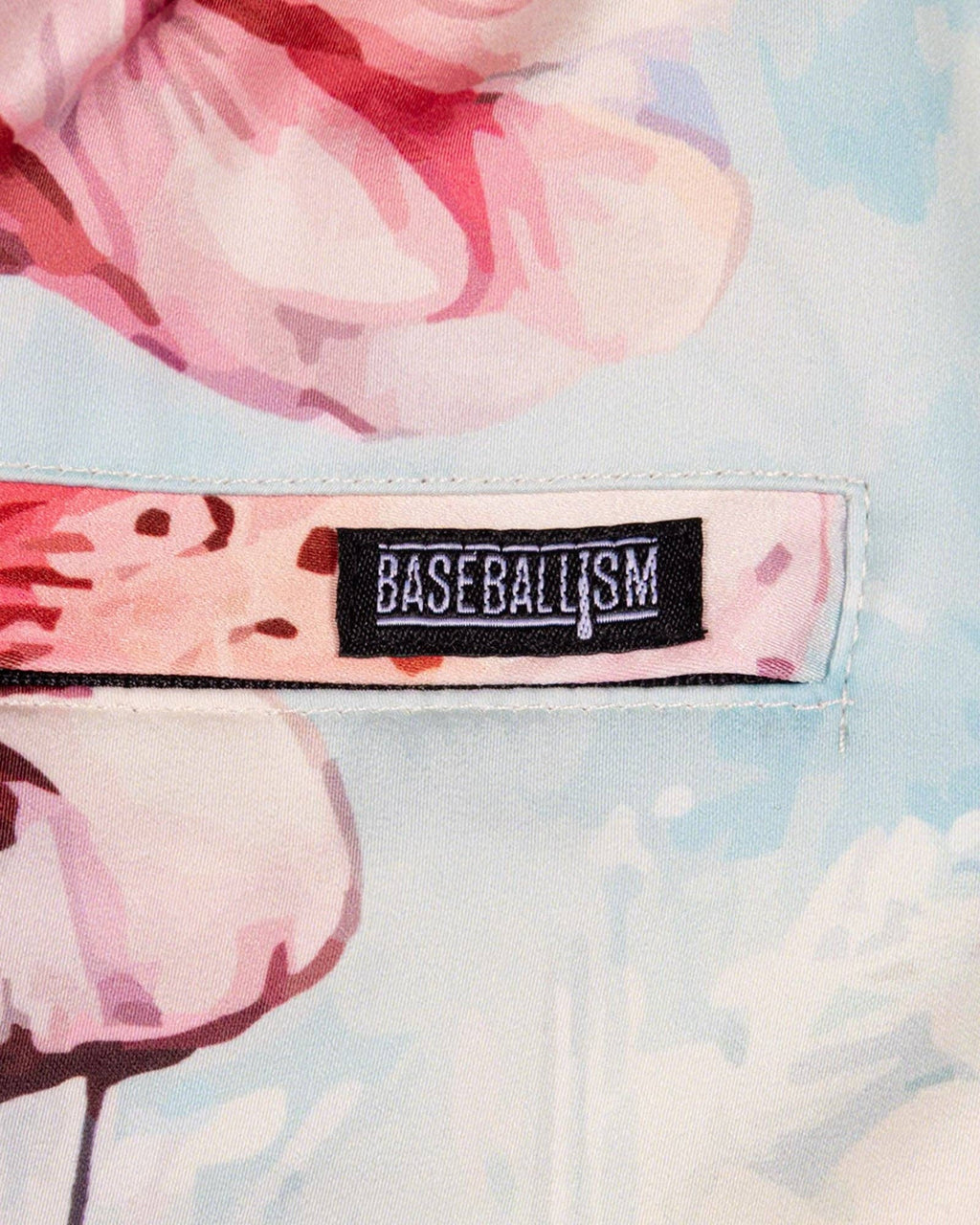 Baseballism: Cherry Blossom Baseball Diamond Lux Satin Shorts - Youth